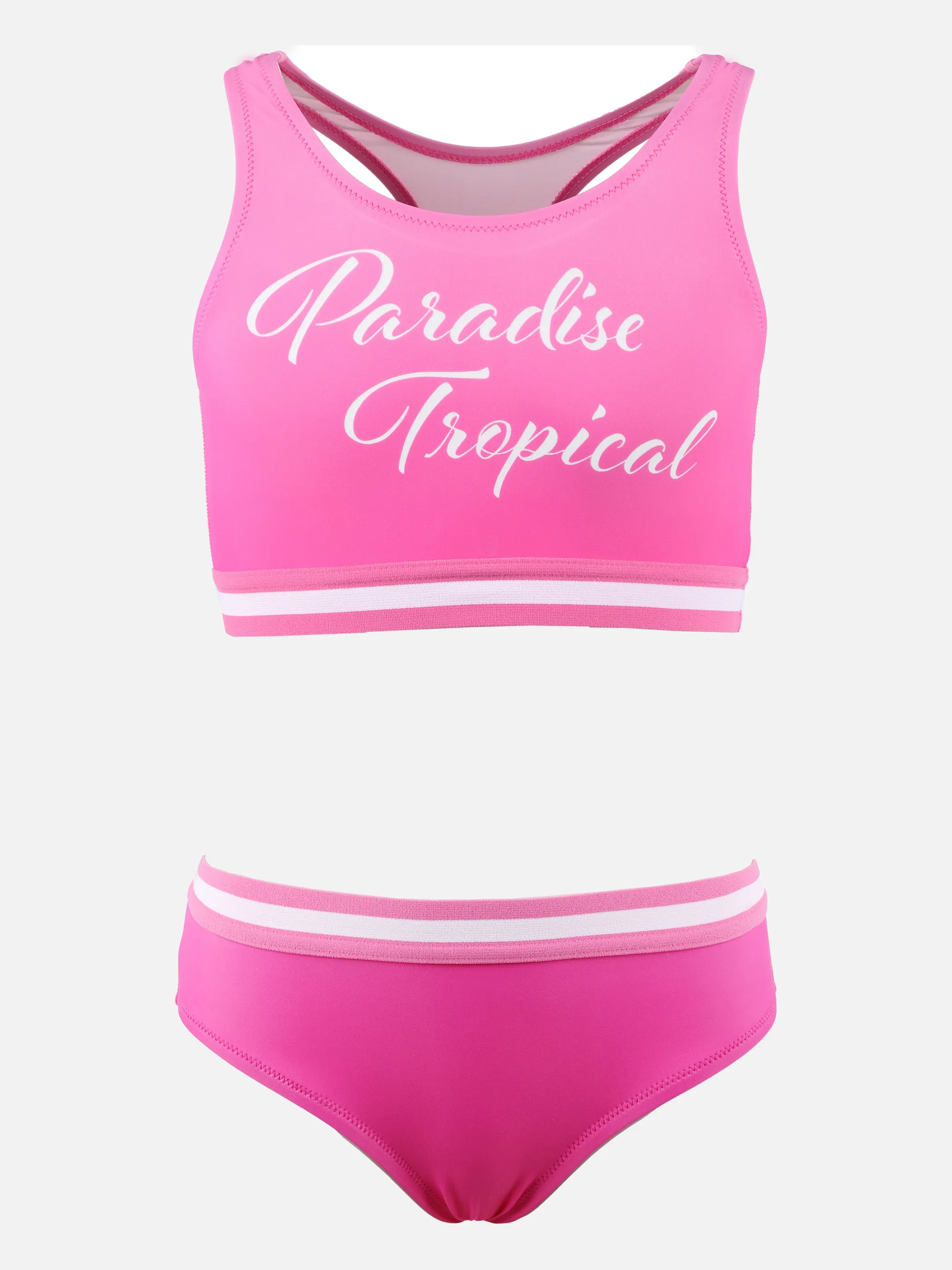 Mädchen Bustier Bikini mit Print PINK pink
