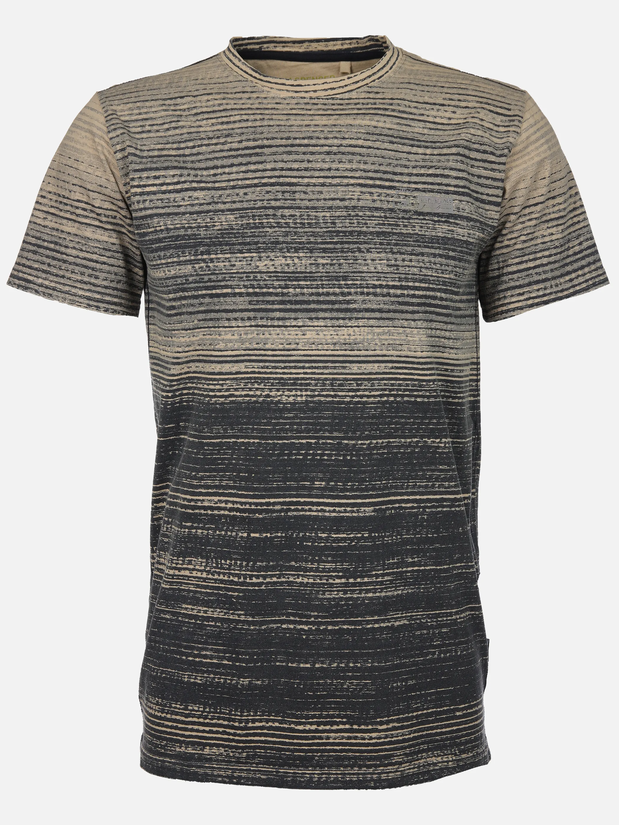 Jim Spencer He. T-Shirt 1/2 Arm allover stripe Grau 910841 STONE 1