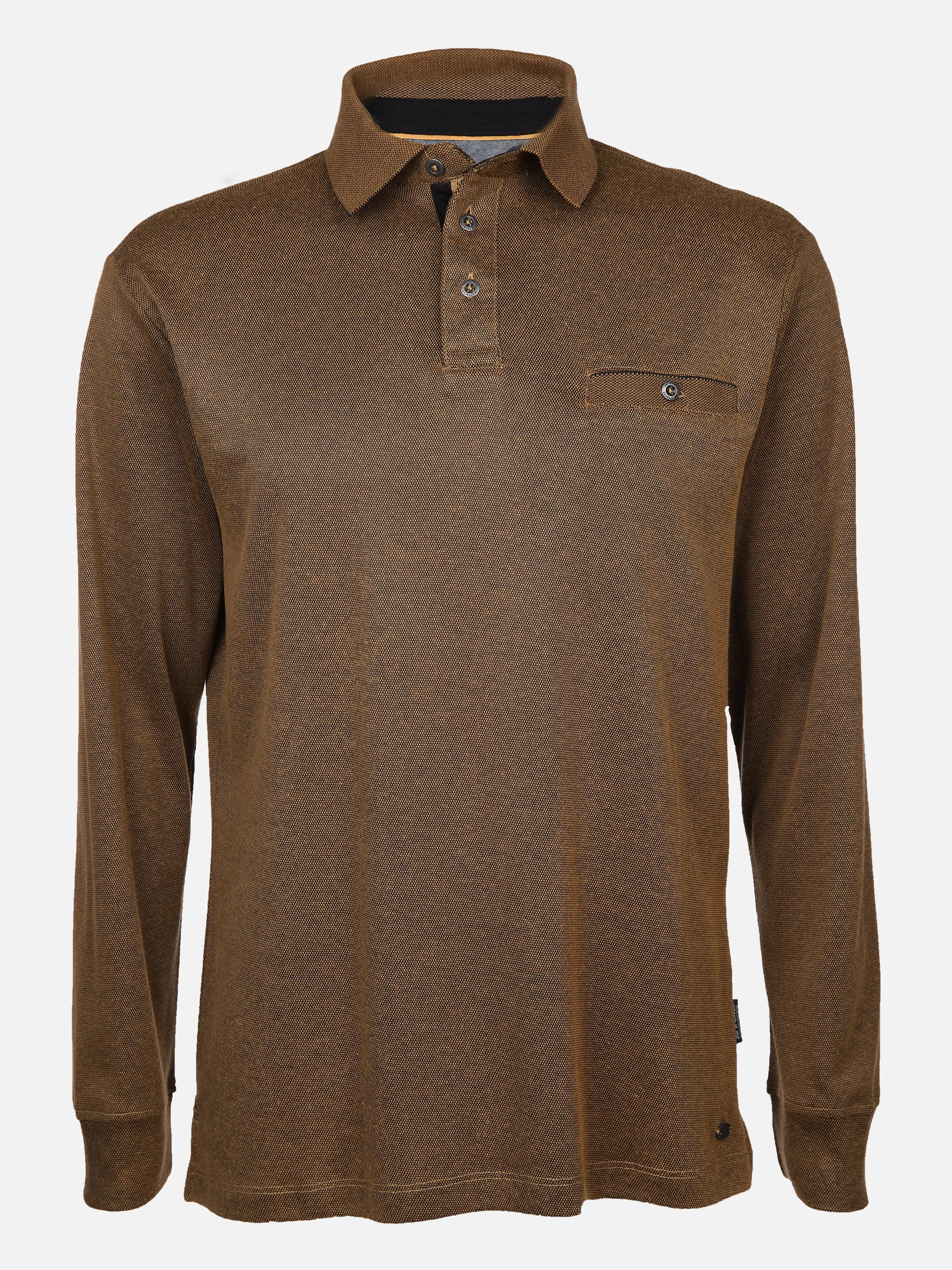 Jim Spencer He. Poloshirt 1/1 Arm Jacquard Gelb 866258 GOLD 1