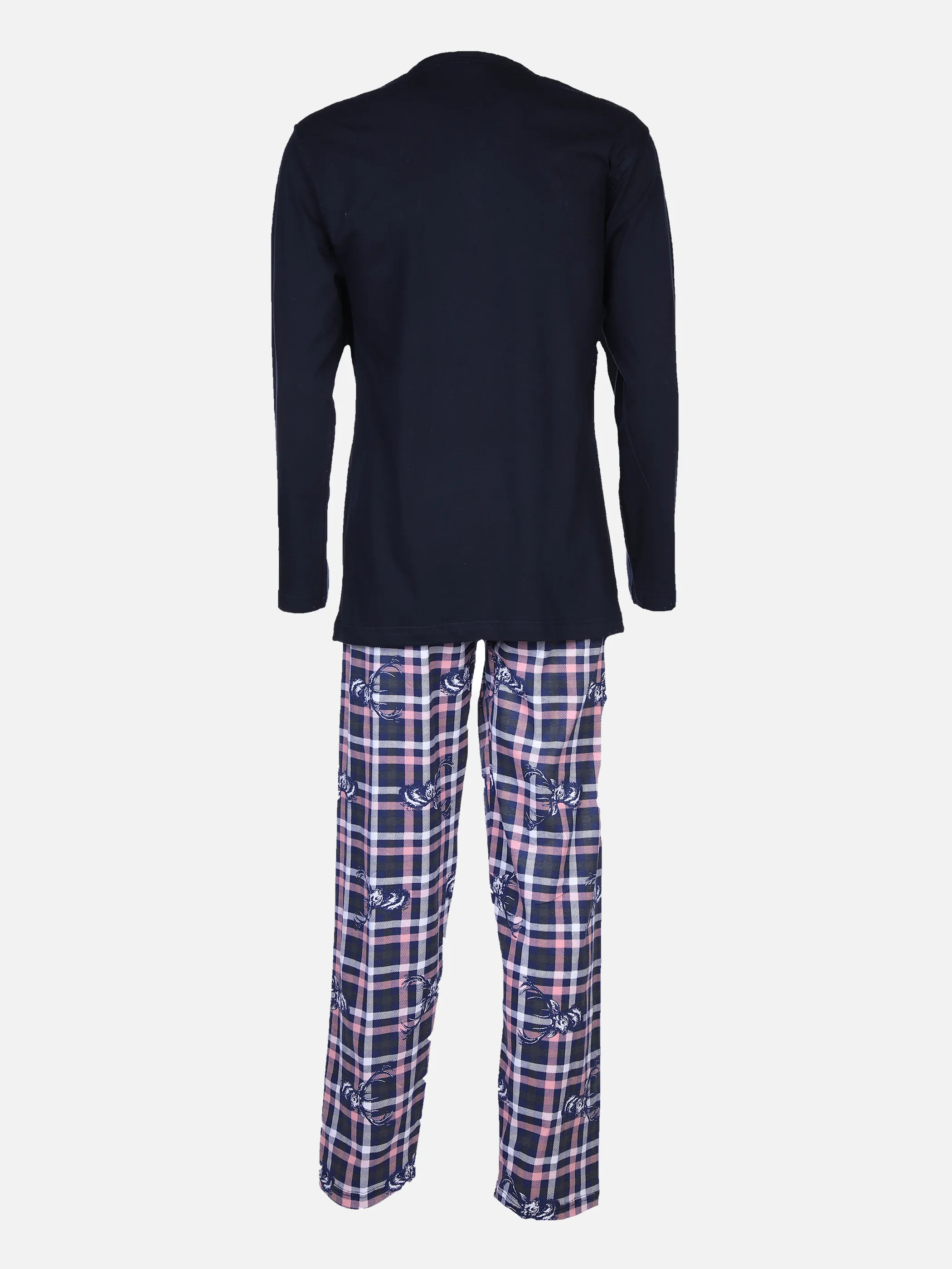 Jim Spencer He Pyjama Serafinoshirt + Hose Blau 870323 BLUE CHECK 2 Jim Spencer He Pyjama Serafinoshirt + Hose Blau 870323 BLUE CHECK 2