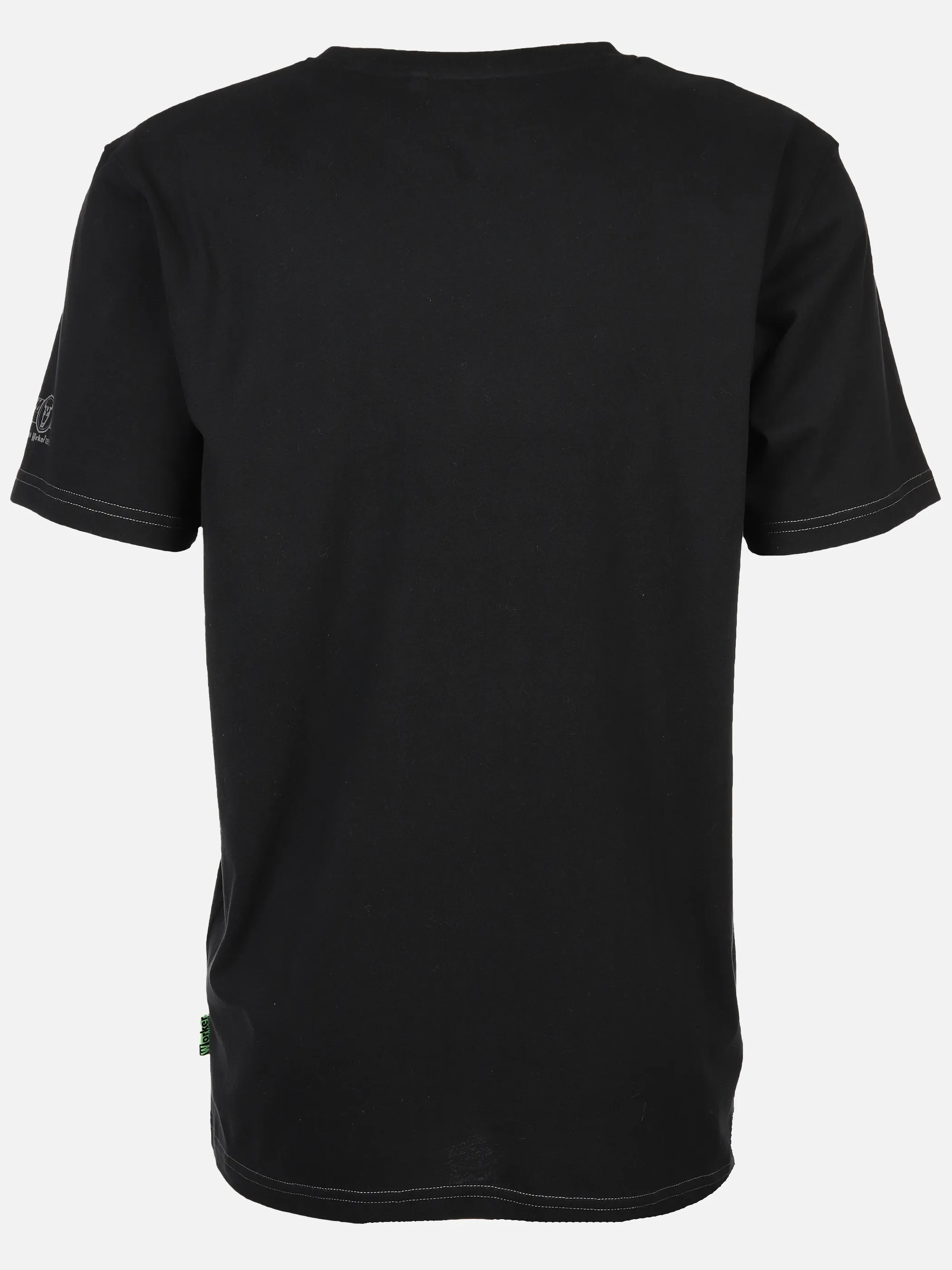 Worker He. T-Shirt 1/2 Arm Sprüche Schwarz 889118 BLACK 2