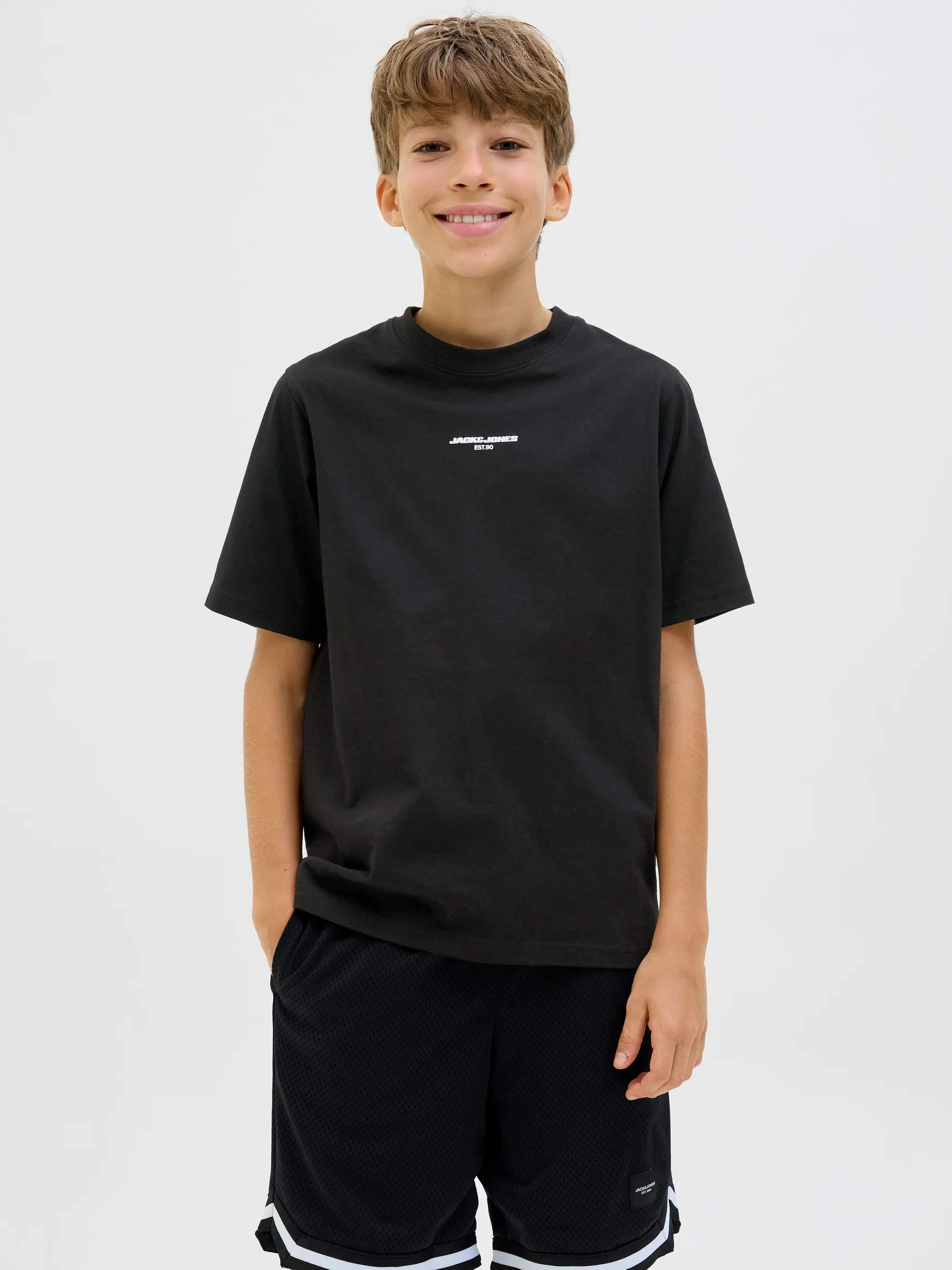Jack&Jones Junior 12278705 JCOLIDO AOP BACK PRIN Schwarz 909965 178012 3