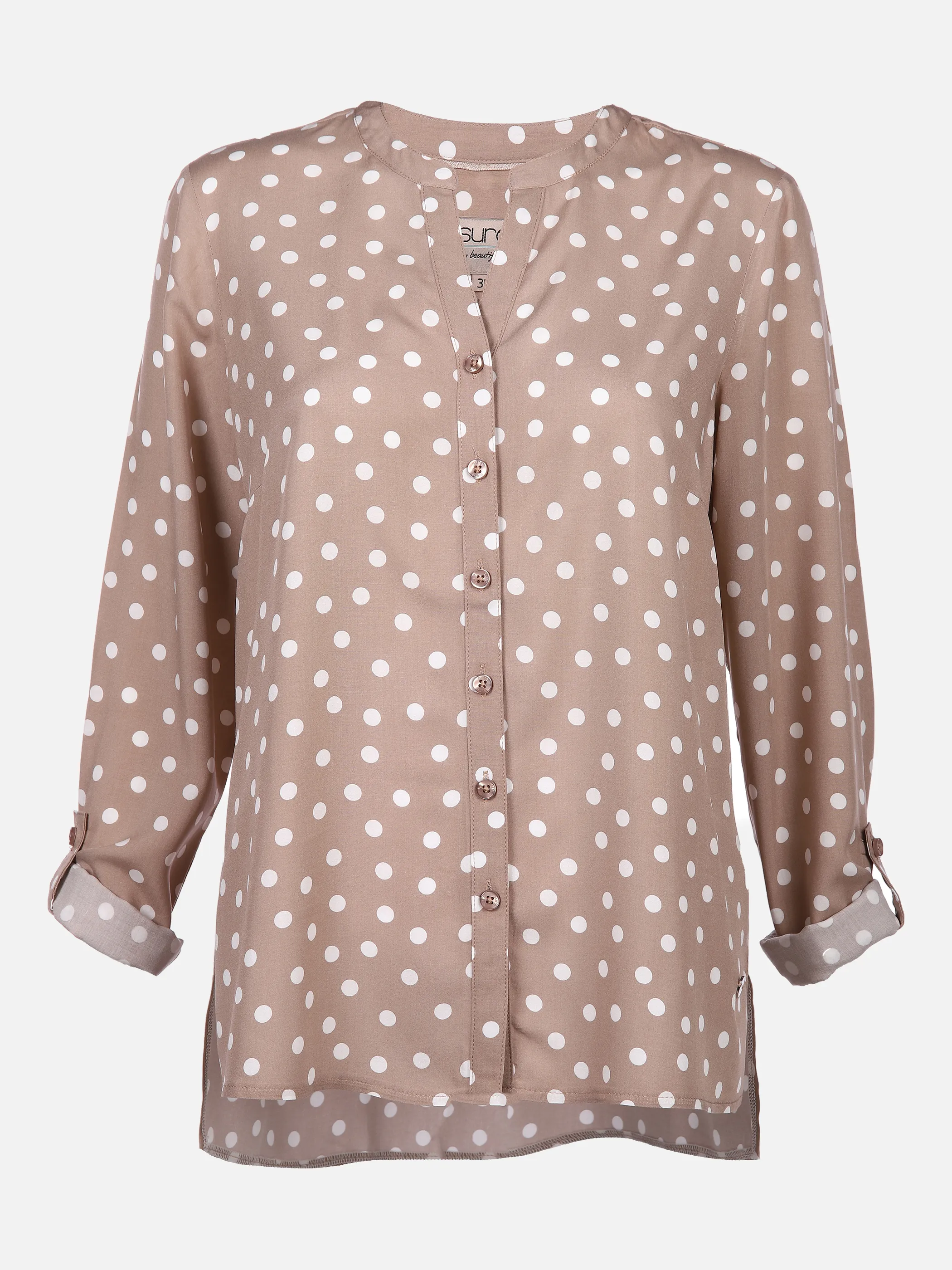 Sure Da-Bluse Punkte/Streifen Braun 851855 PUNKTE BEI 1