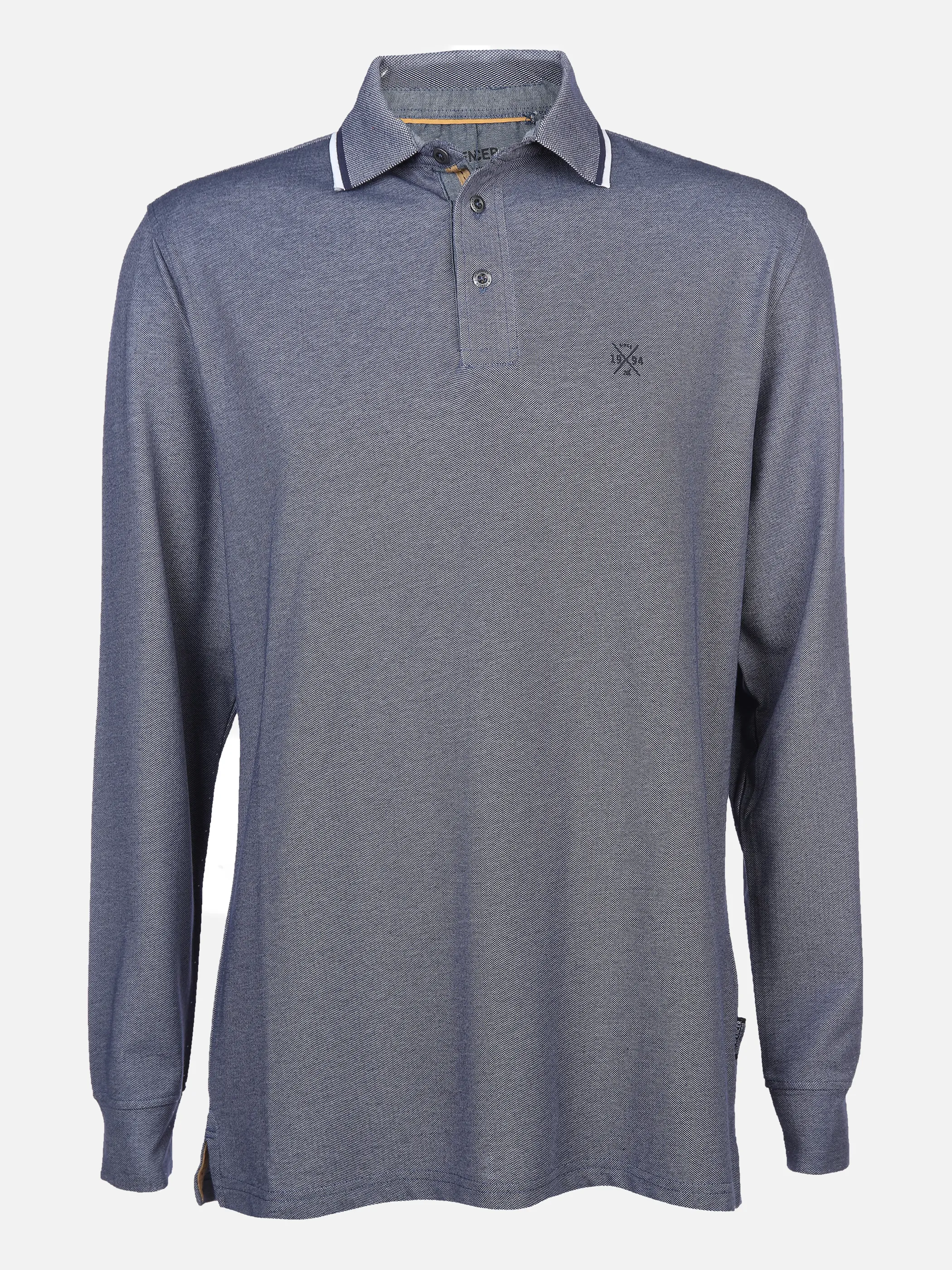 Jim Spencer He. Poloshirt 1/1 Arm meliert Blau 857079 NAVY 1 Jim Spencer He. Poloshirt 1/1 Arm meliert Blau 857079 NAVY 1