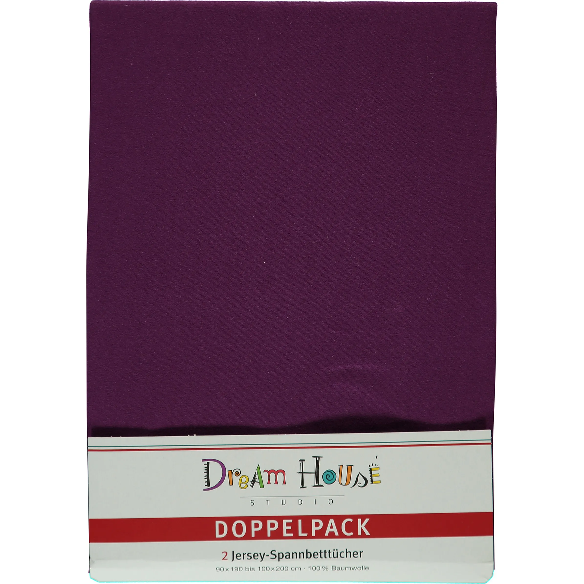 Dream House 2er Pack Jersey Spannbetttuch Weiß 701277 FARBLOS 1