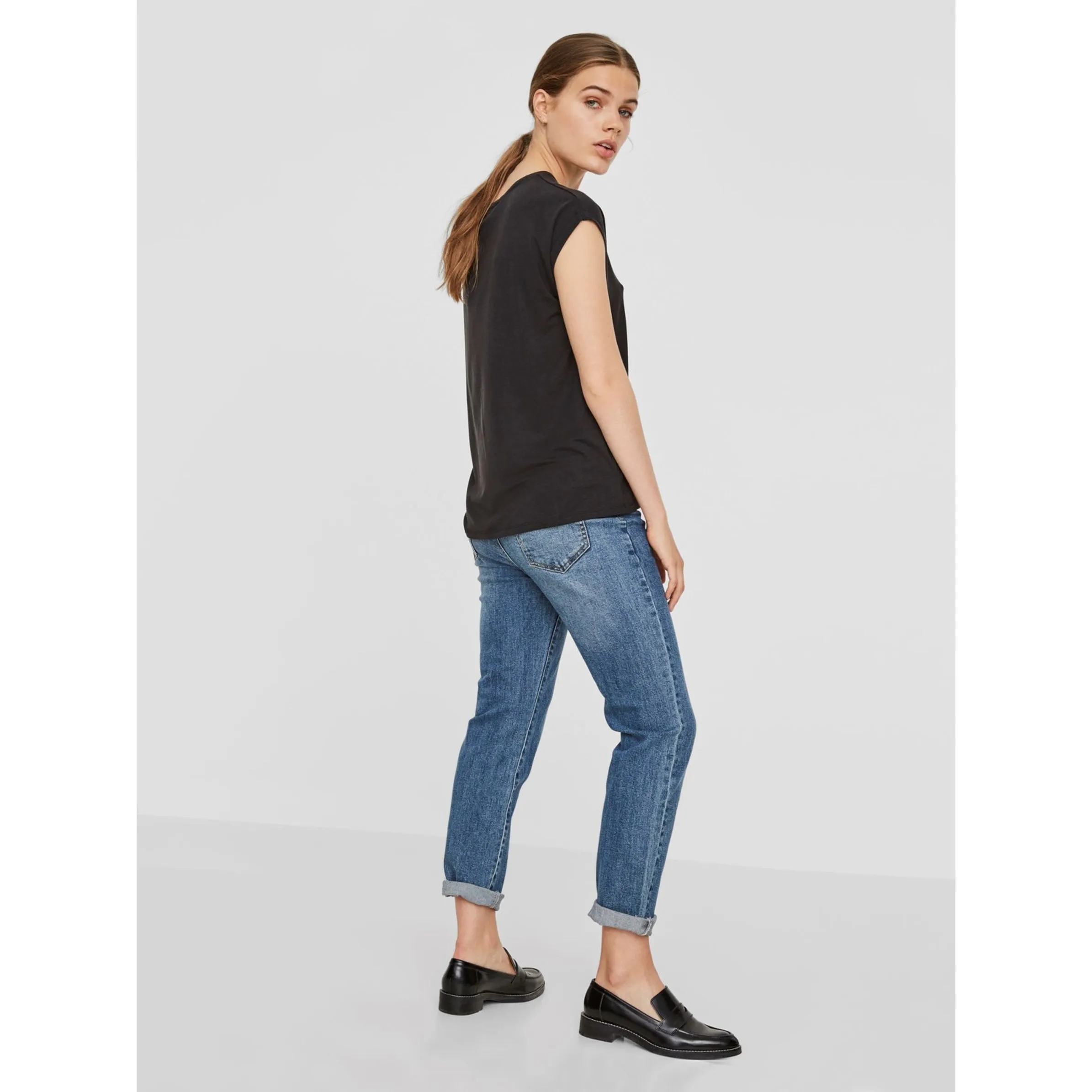 Vero Moda 10187159 VMAWARE PLAIN SS TOP Schwarz 767201 177868 4