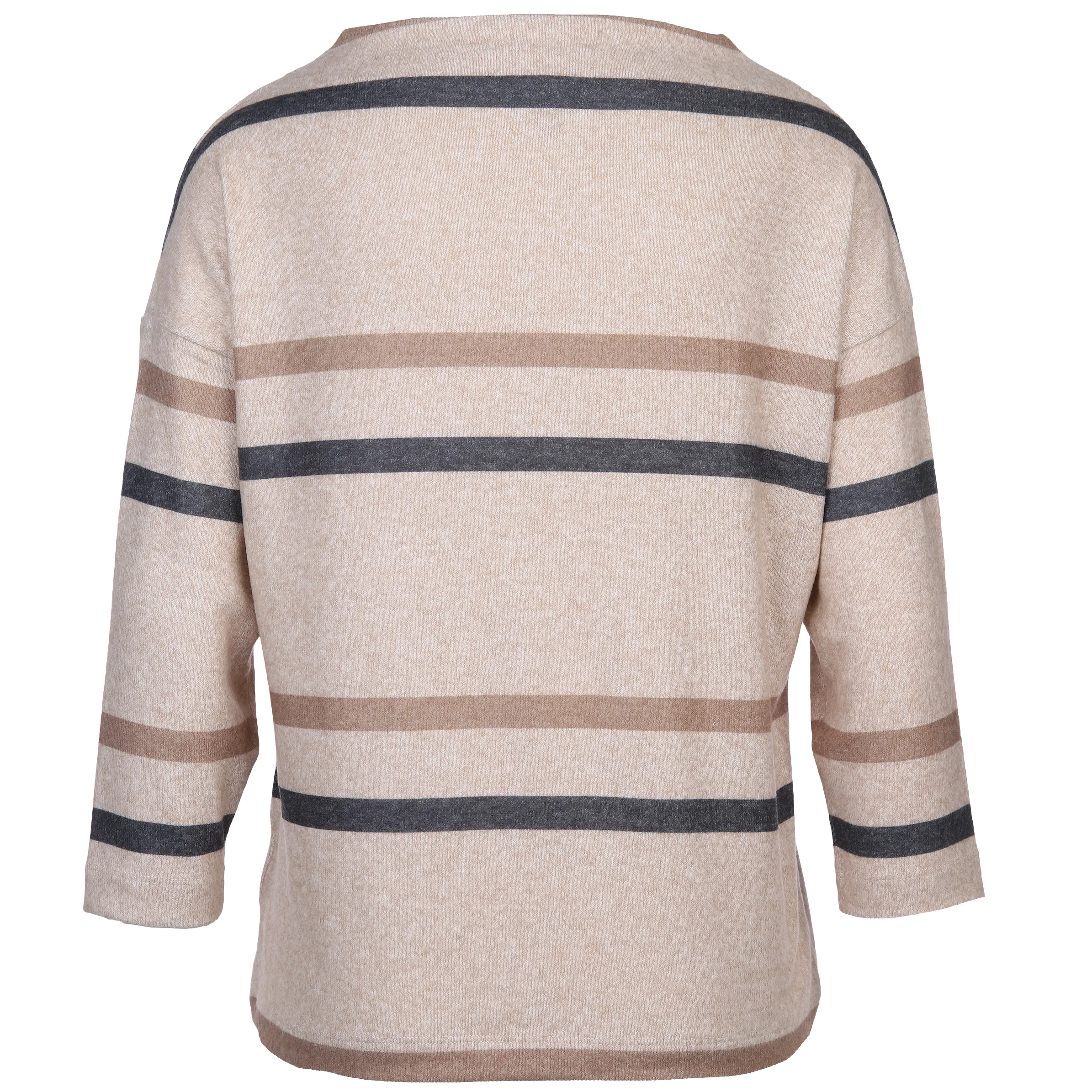 Sure Da- Flauschshirt m. Streifendr Beige 886184 BEERE MEL 2 Sure Da- Flauschshirt m. Streifendr Beige 886184 BEERE MEL 2