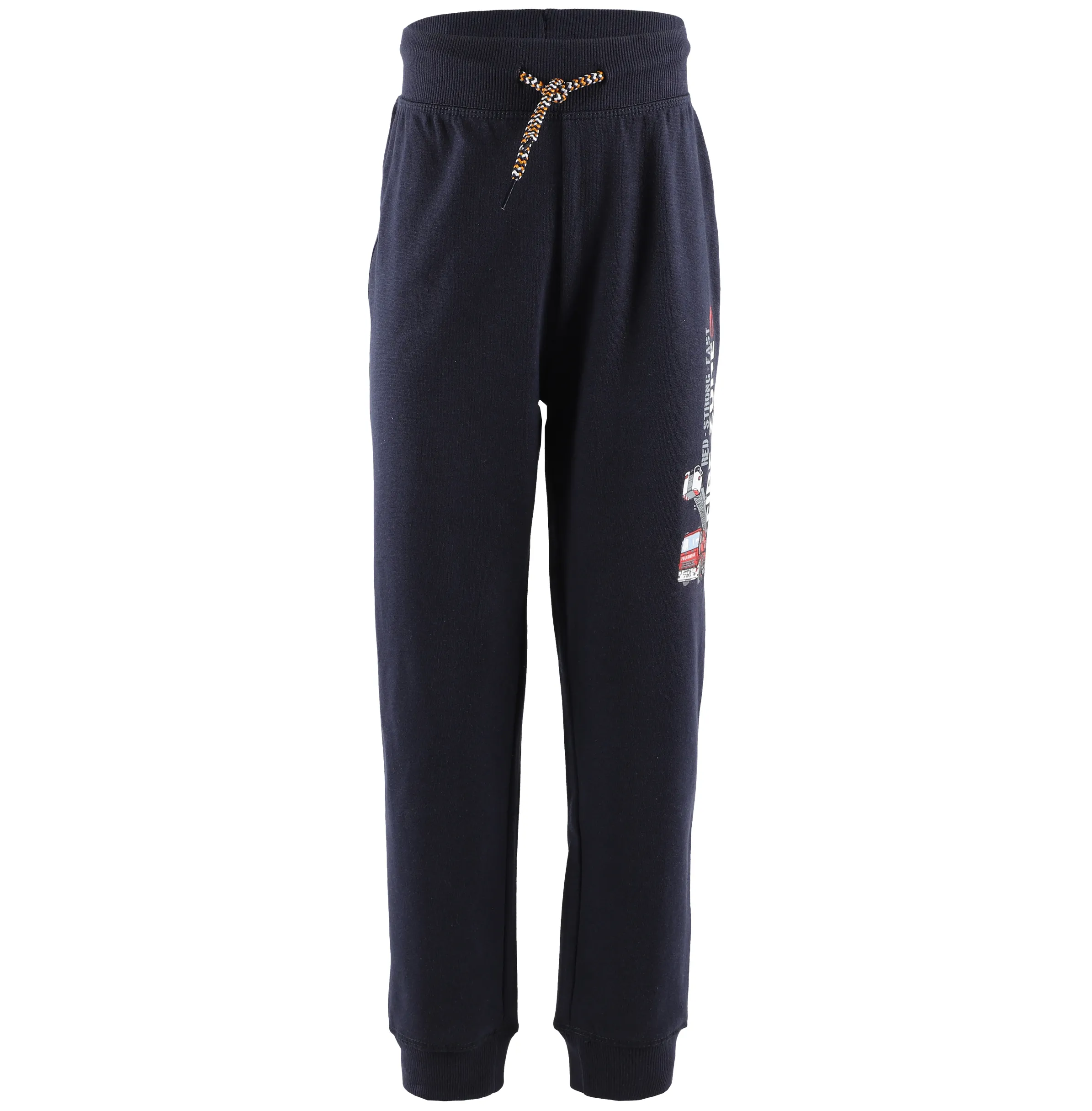 Stop + Go KJ Jogginghose in navy mit Feuerwehr Druck Blau 881599 NAVY 1 Stop + Go KJ Jogginghose in navy mit Feuerwehr Druck Blau 881599 NAVY 1