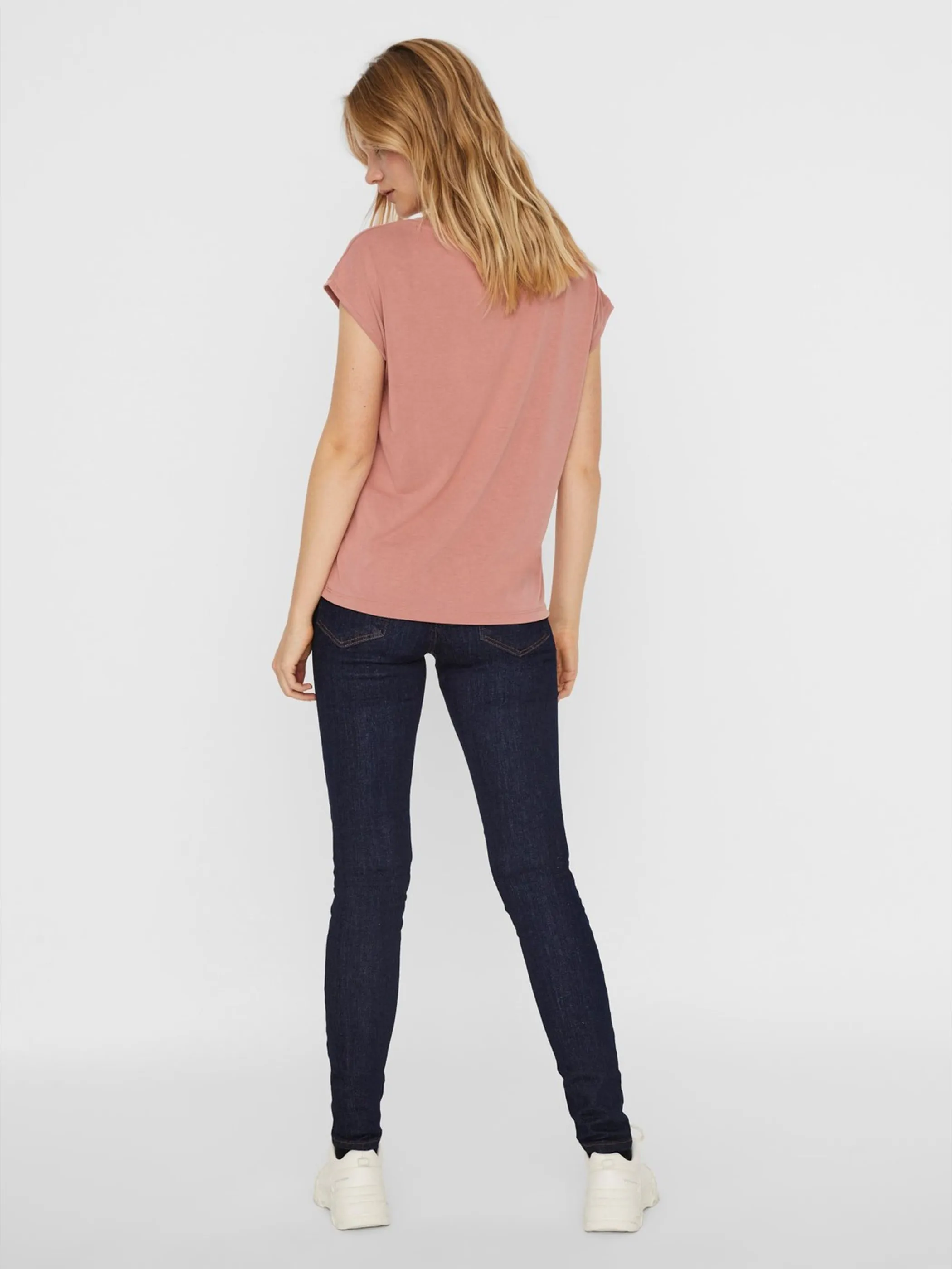 Vero Moda 10247666 VMFILLI SS V-NECK TEE Rosa 852231 217630 3