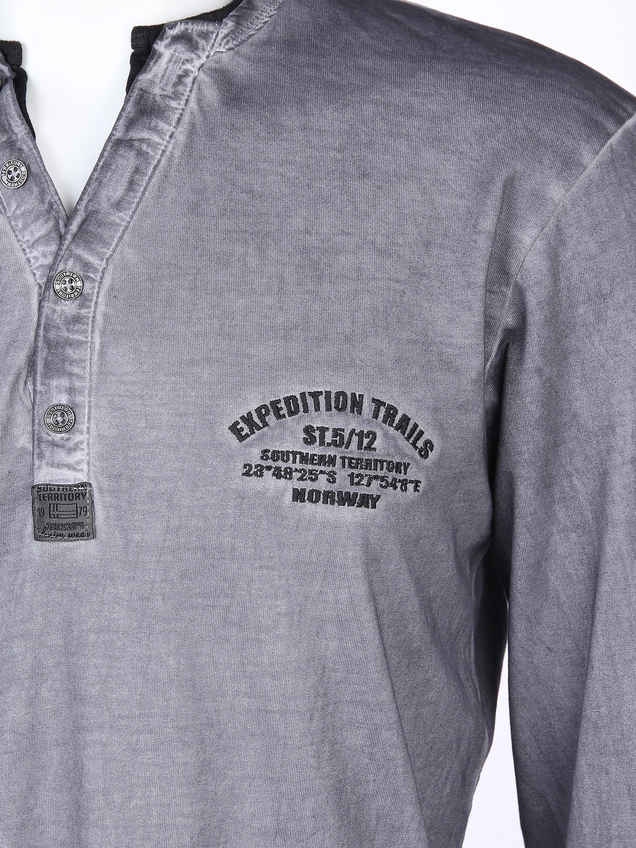 Southern Territory He. Henleyshirt 1/1 Arm Stick Grau 869285 SILVER 3 Southern Territory He. Henleyshirt 1/1 Arm Stick Grau 869285 SILVER 3