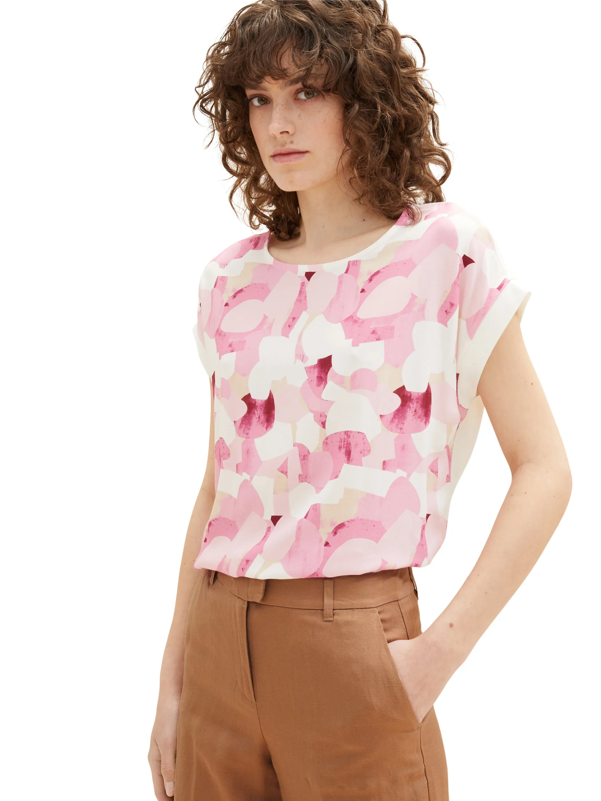 Tom Tailor 1036773 T-shirt front print fa Pink 880108 31803 3 Tom Tailor 1036773 T-shirt front print fa Pink 880108 31803 3