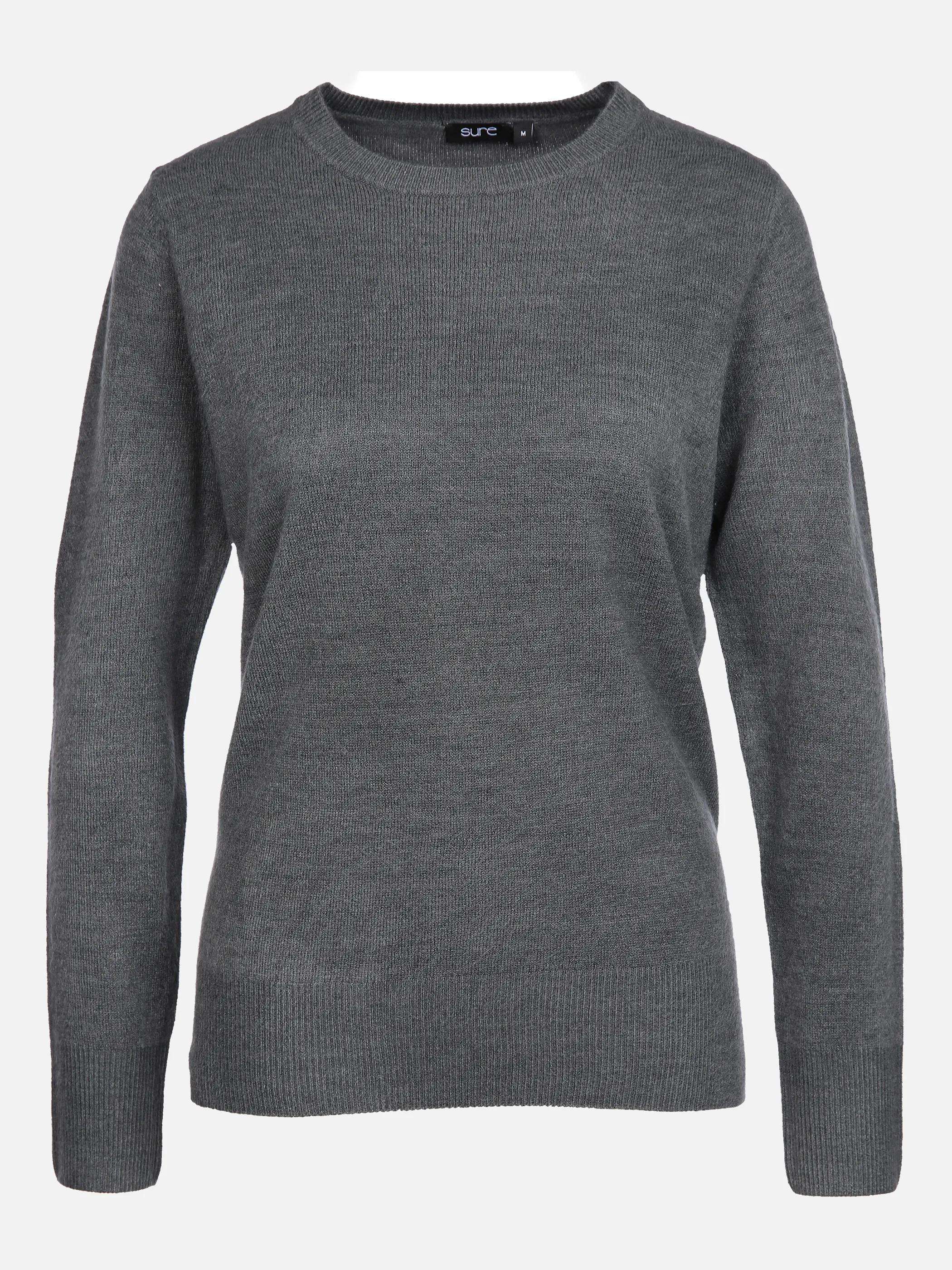 Sure Da-Rundhals-Pullover wie Cashm Grau 856106 ANTRA MEL 1 Sure Da-Rundhals-Pullover wie Cashm Grau 856106 ANTRA MEL 1