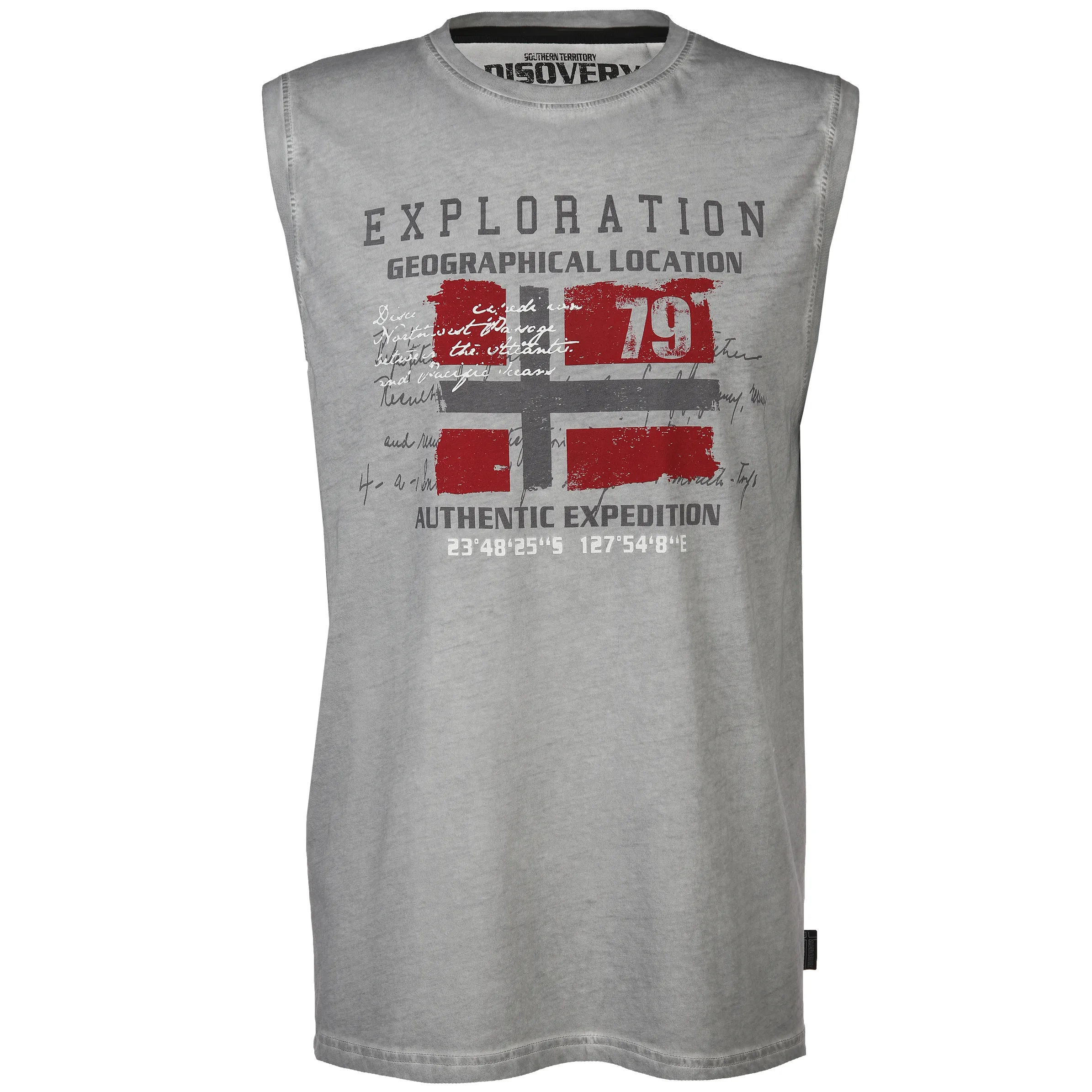 Southern Territory He. Muscleshirt oilwash Grau 876082 GRAU 1 Southern Territory He. Muscleshirt oilwash Grau 876082 GRAU 1