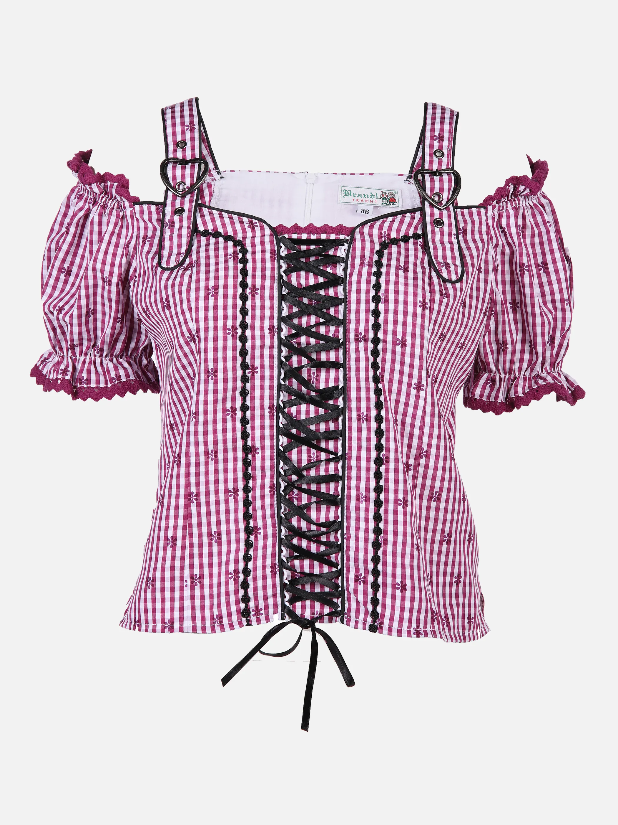 Brandl Tracht Da-Trachtenmiederbluse Manou Lila 822855 BEERE GEM 1