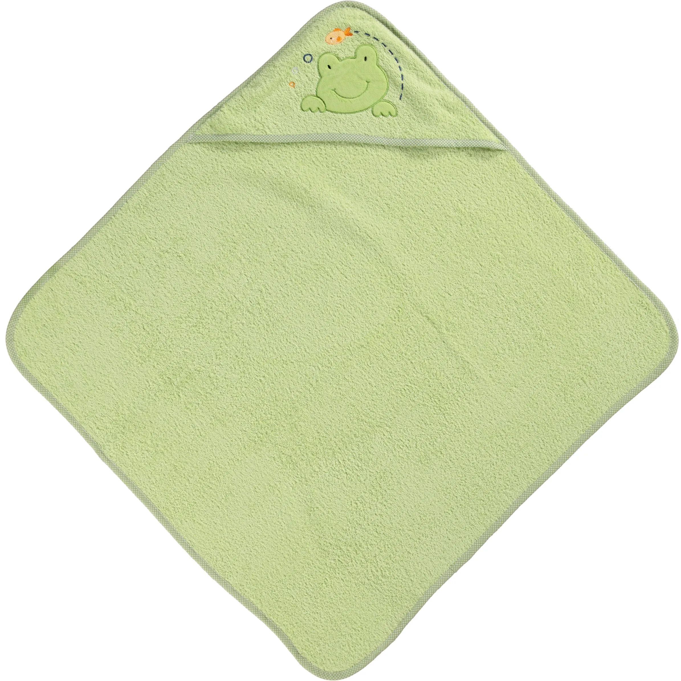 Bubble Gum Baby towel with hood Grün 799811 FROSCH 1