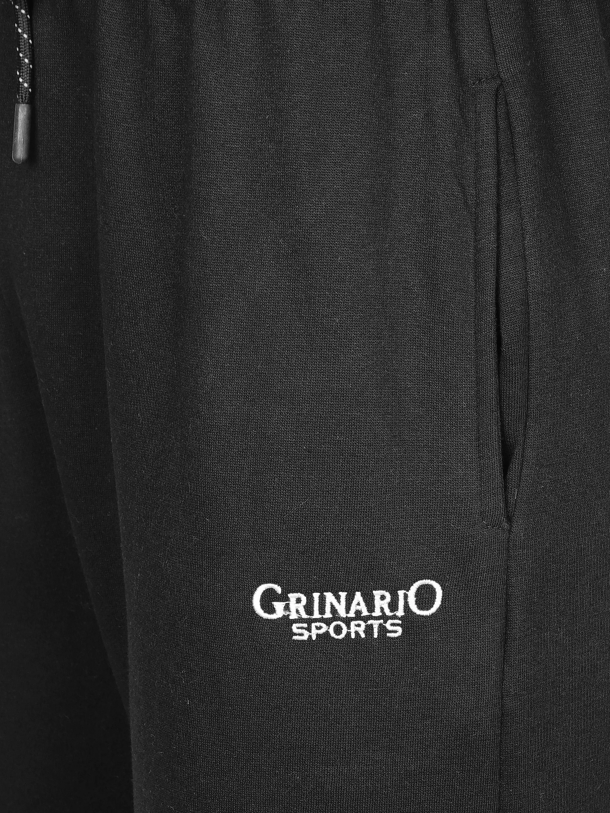 Grinario Sports He-Jogginghose offen Schwarz 911581 BLACK 4