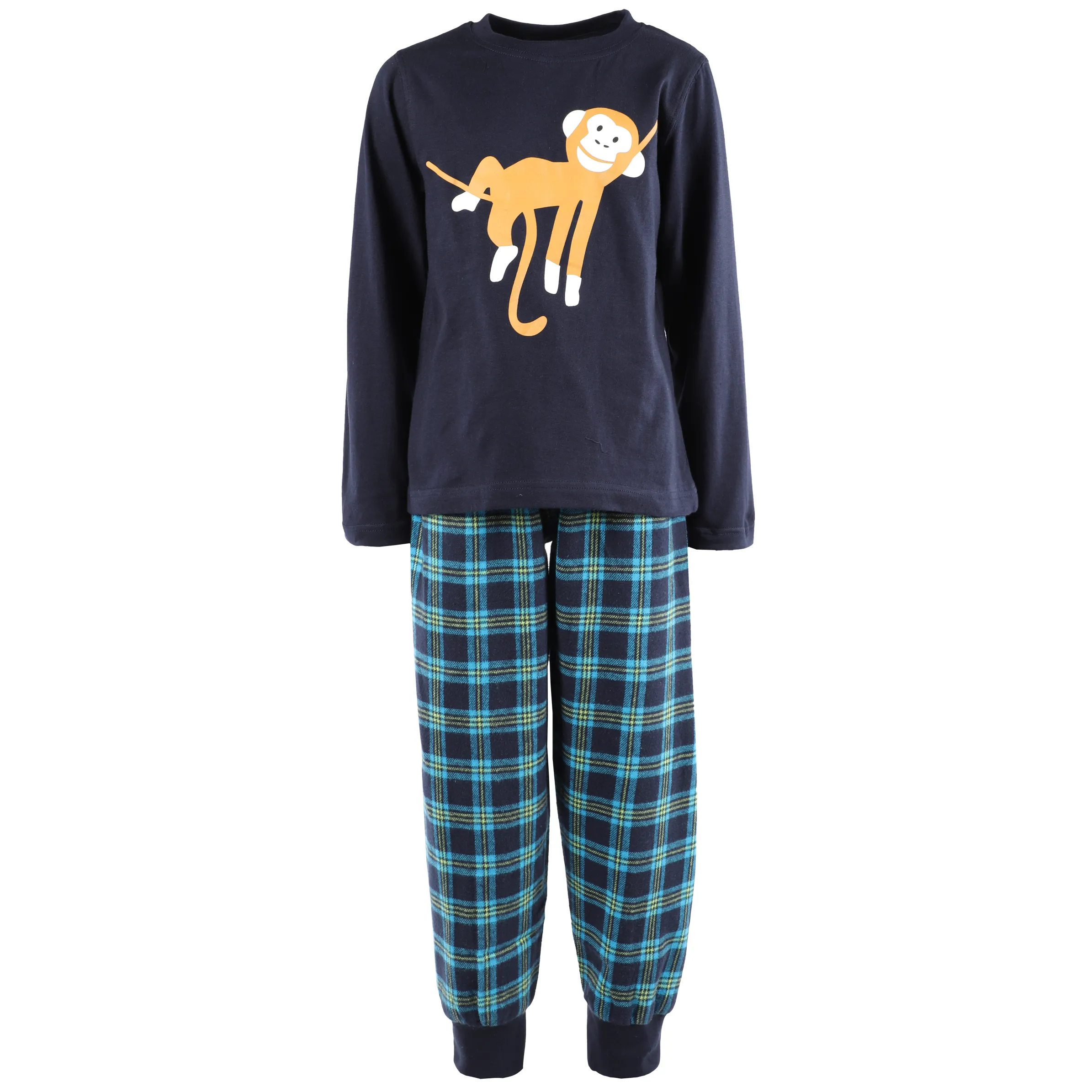 Stop + Go KJ Pyjama lang Affendruck Hose Blau 881317 NAVY 1