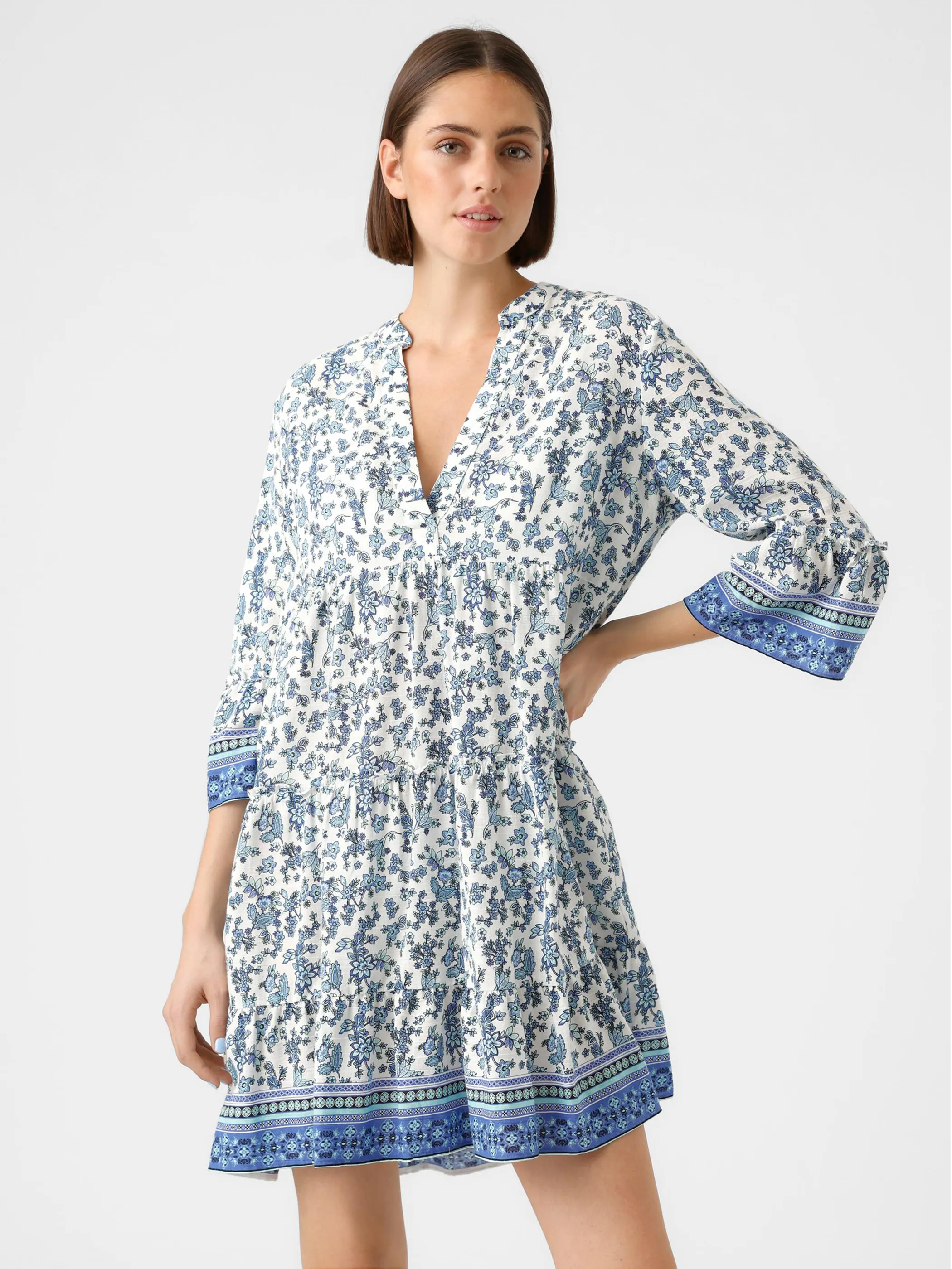 Vero Moda 10281787 VMMILAN 3/4 SHORT DRE Blau 875239 263976001 3 Vero Moda 10281787 VMMILAN 3/4 SHORT DRE Blau 875239 263976001 3