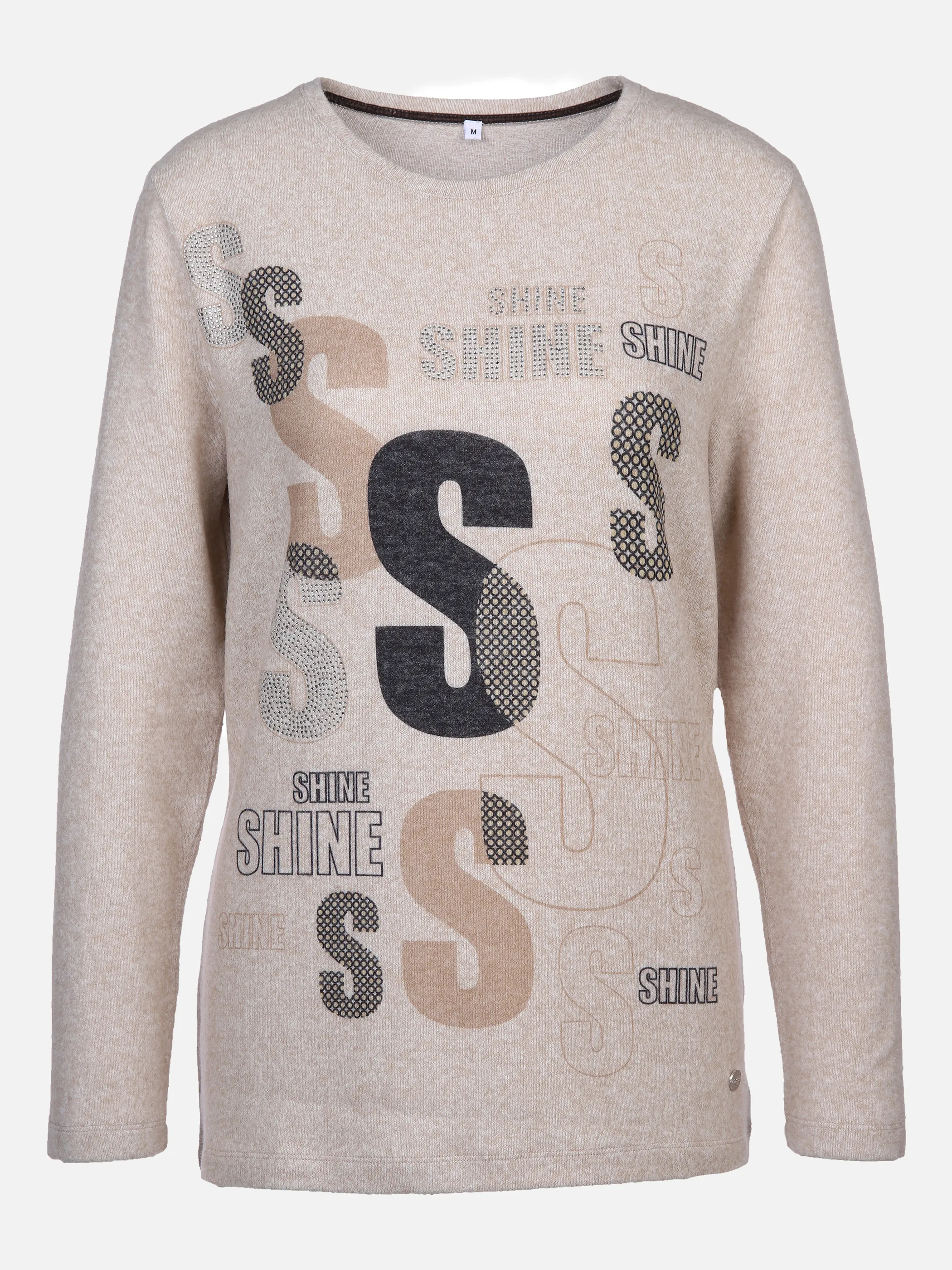 Sure Da-Flauschshirt m.Frontprint Braun 872109 BEIGE MEL. 1 Sure Da-Flauschshirt m.Frontprint Braun 872109 BEIGE MEL. 1
