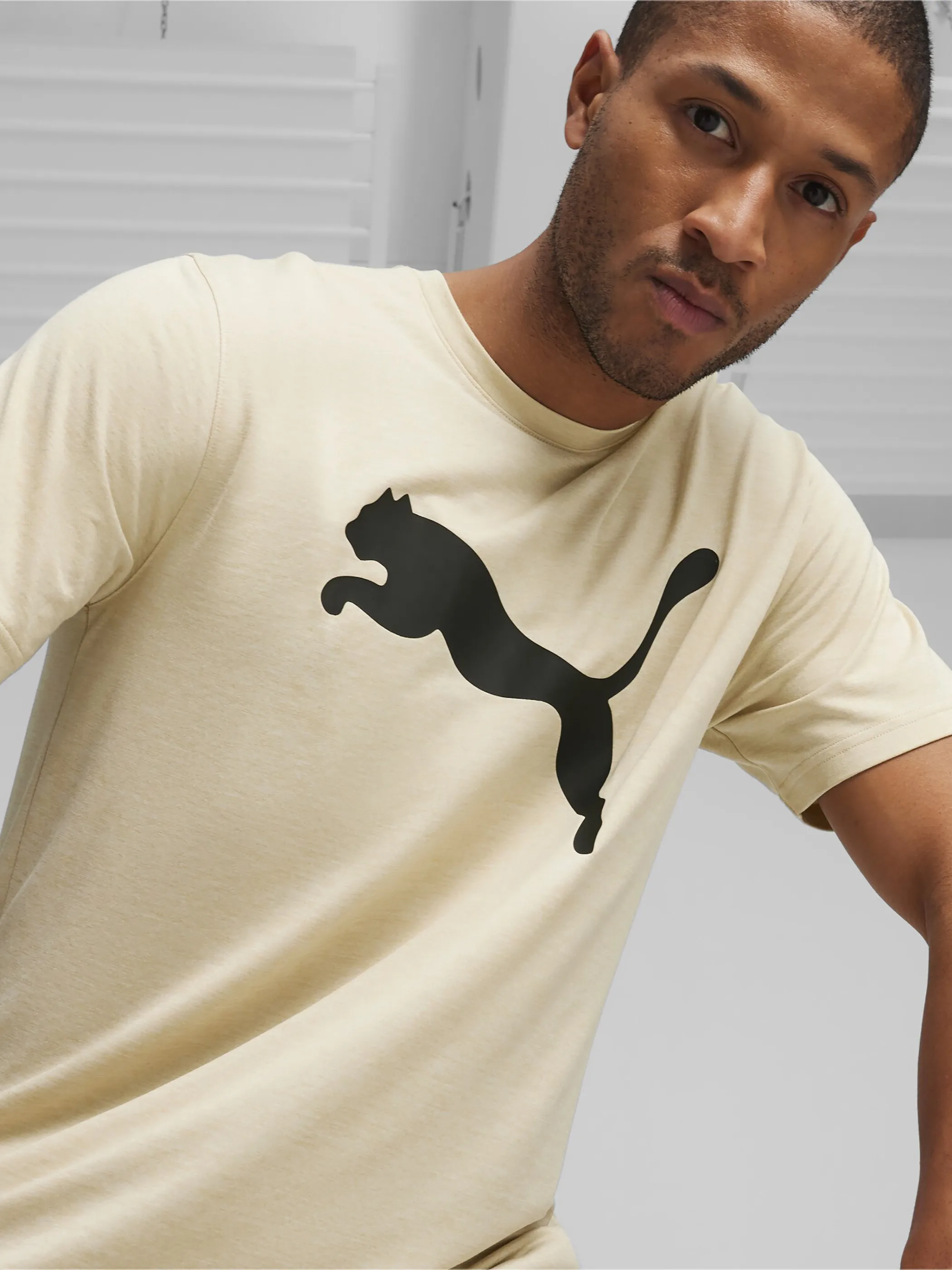 Puma 522352 He-T-Shirt Heathre Beige 879342 0090 4