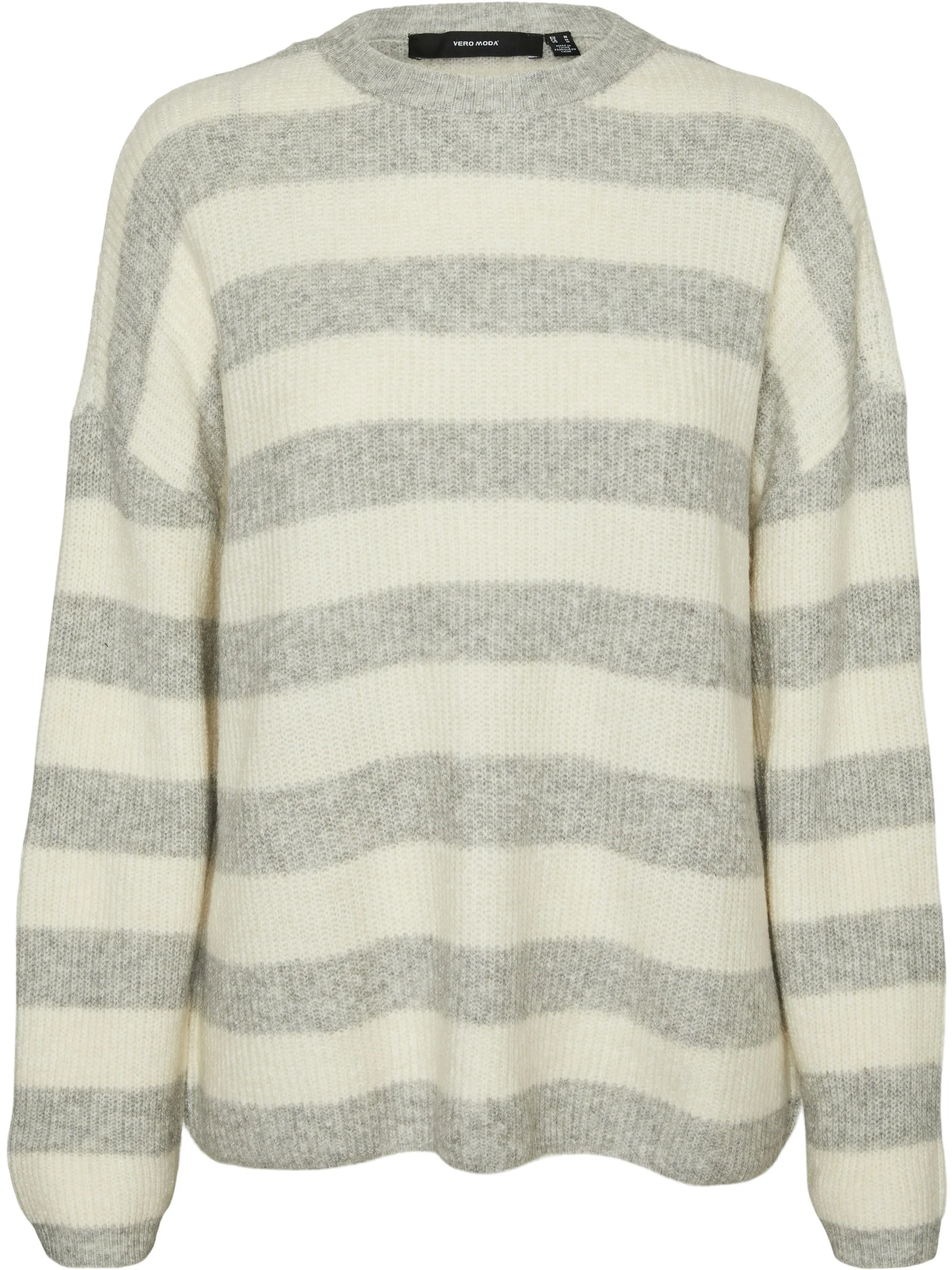 Vero Moda 10304688 VMNATAHLIE LS O-NECK Grau 896760 178994002 1