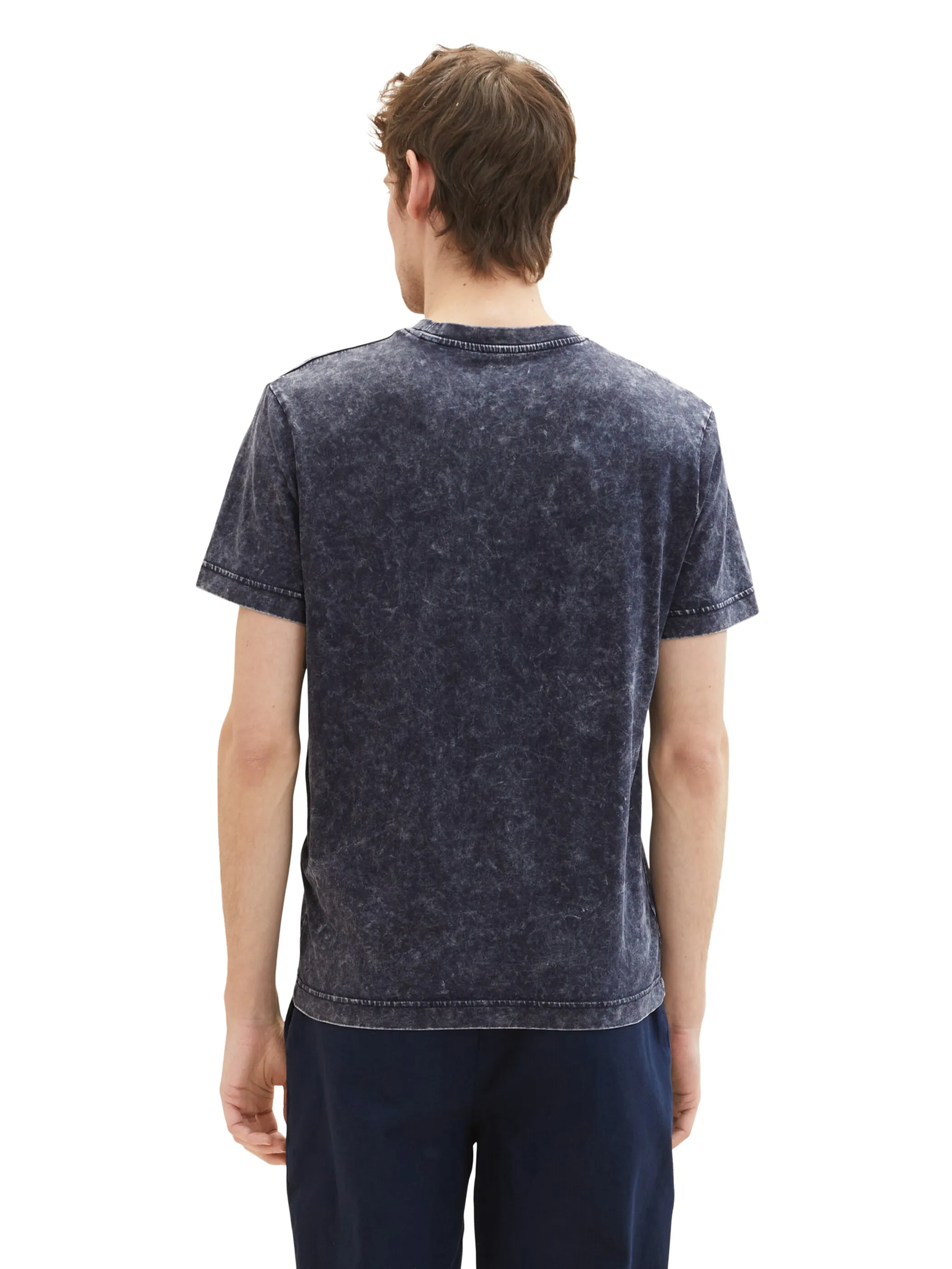 Tom Tailor 1036431 washed t-shirt with print Blau 880536 10668 2