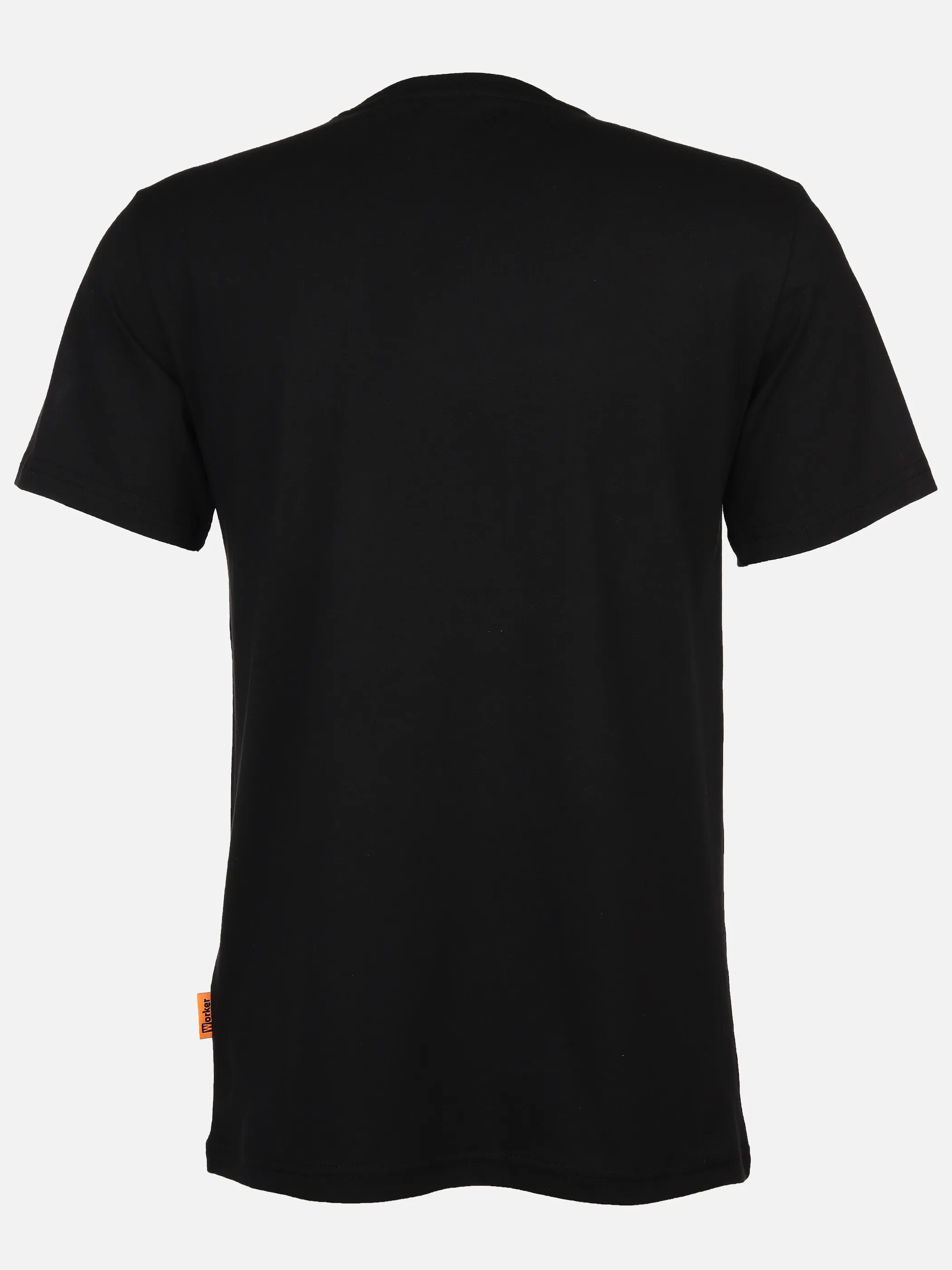 Worker He. T-Shirt 1/2 Arm Druck Schwarz 890466 BLACK 2