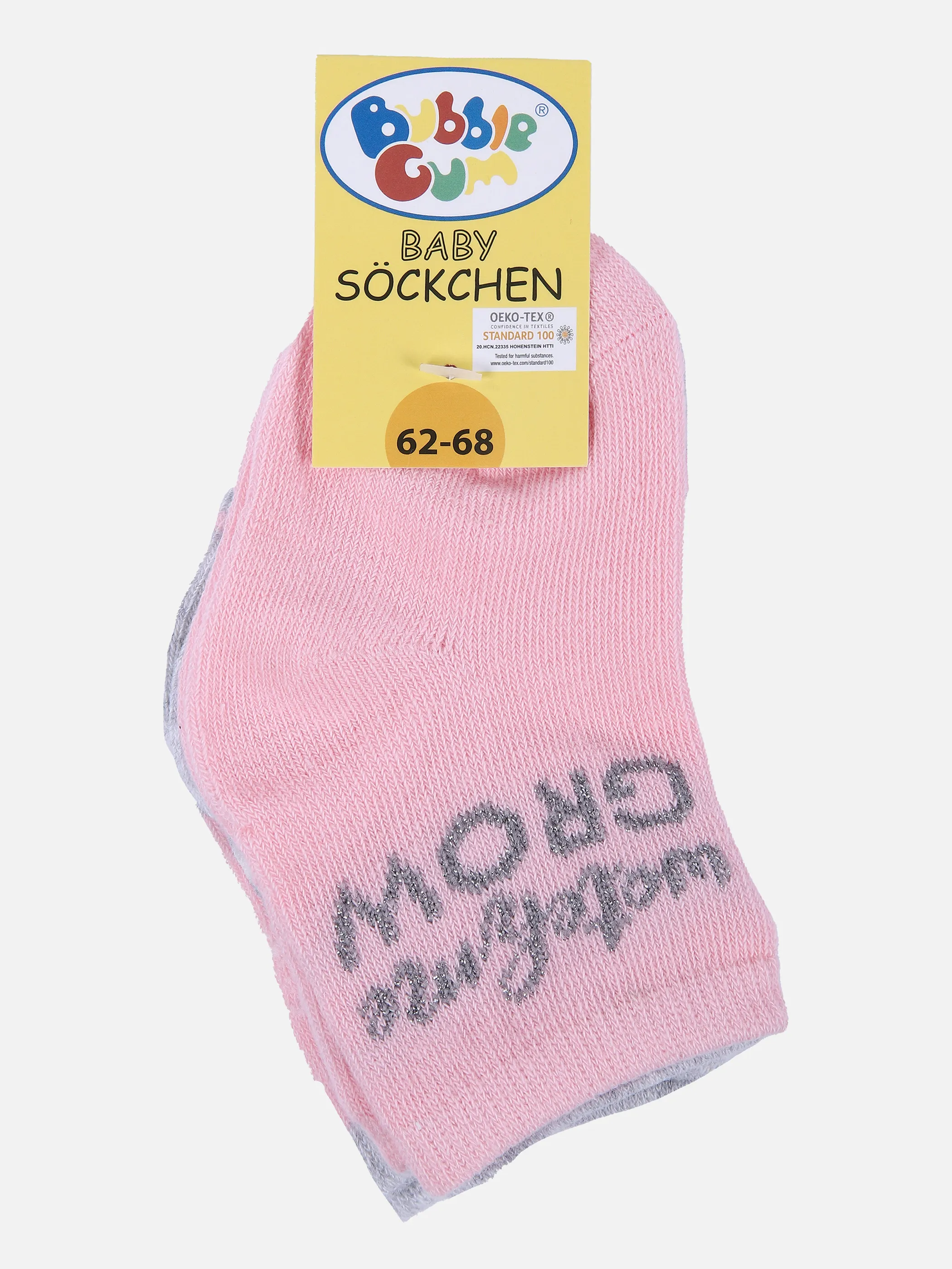 Bubble Gum Baby Girls Socken 3er Pack Pink 851839 PINK/GRAU 2