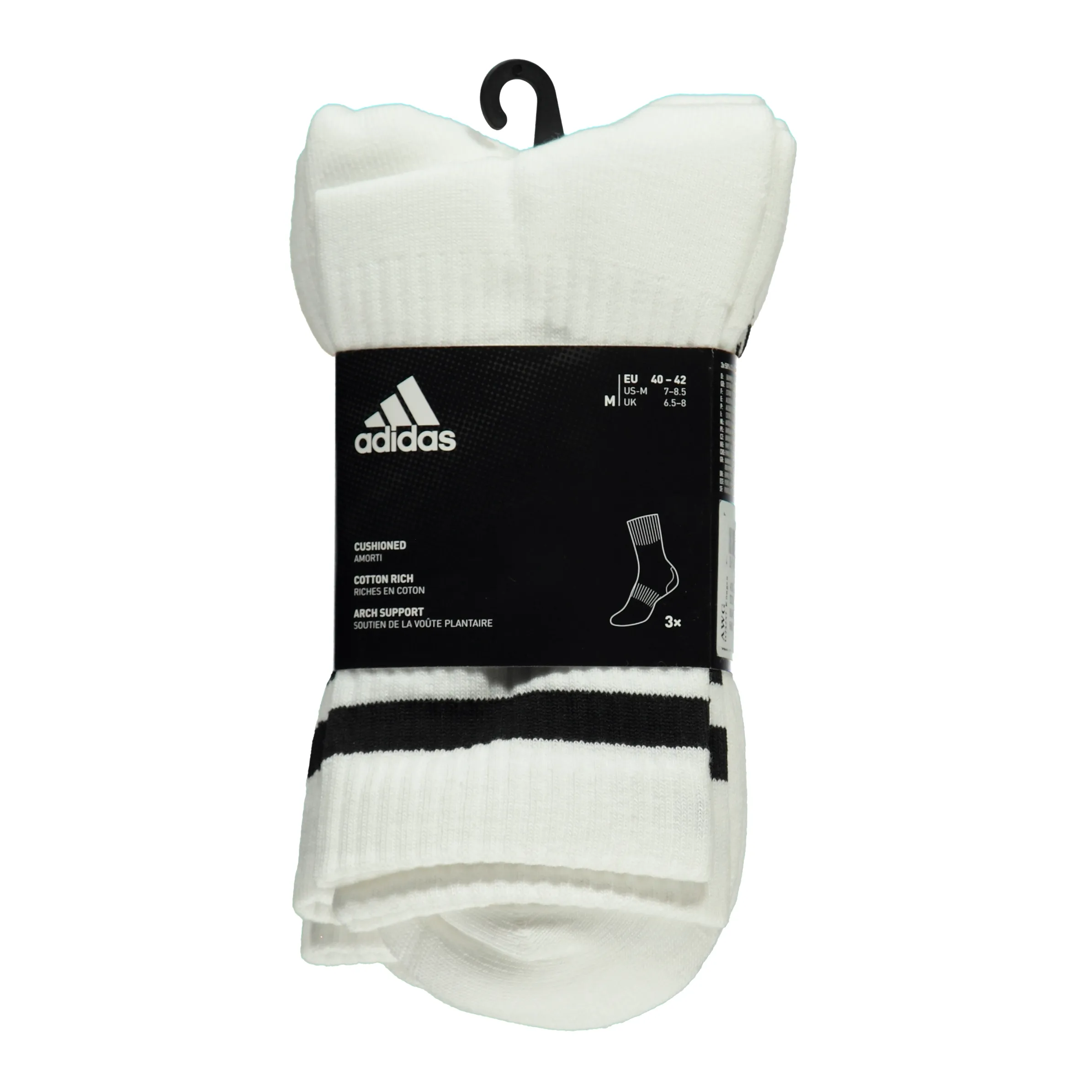 Adidas DZ9346 He-Tennissocken 3er Pa Weiß 816492 WEIß 3