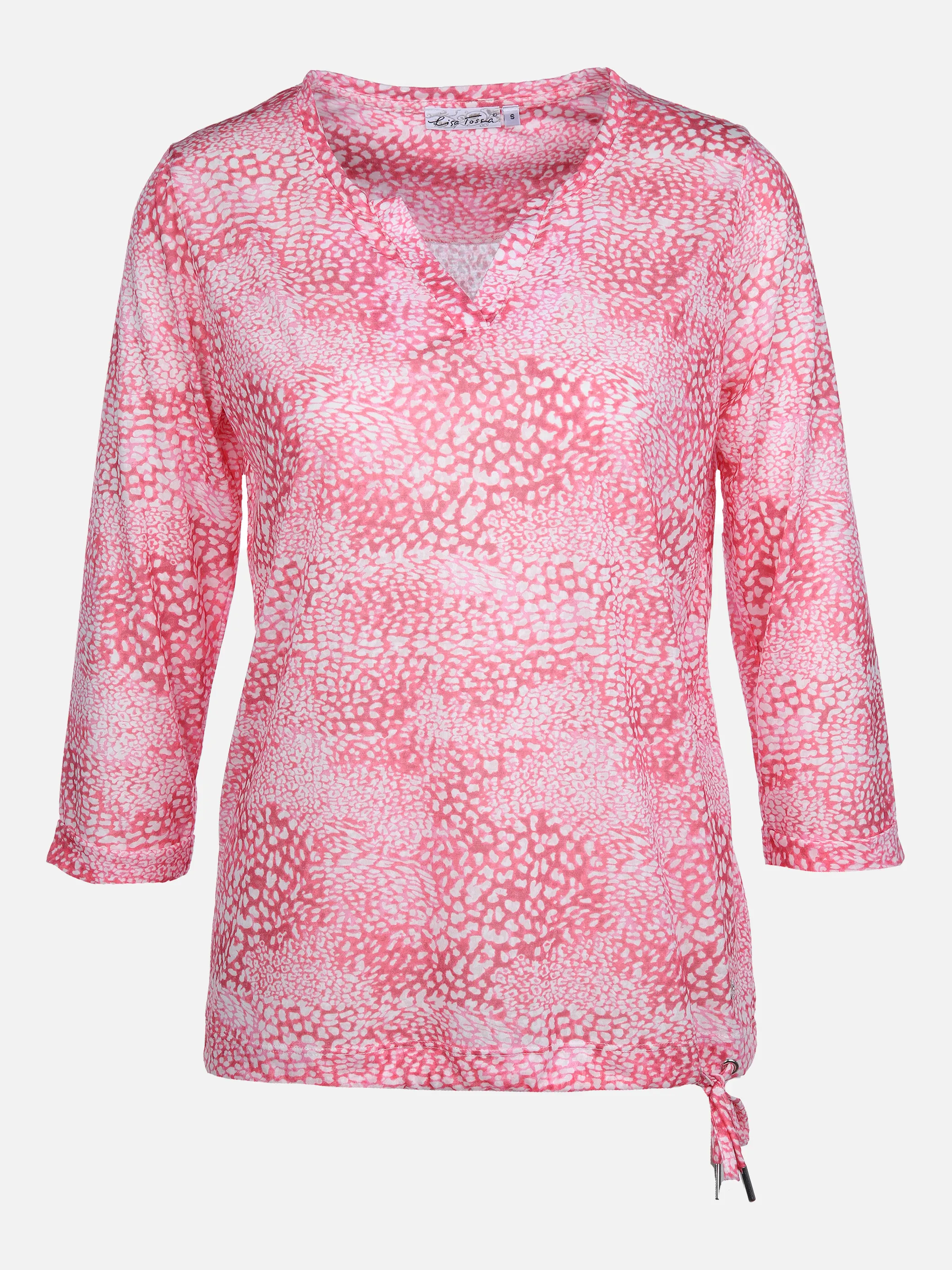 Lisa Tossa Da-Rundhals-Shirt m. Alloverpr Pink 865098 PINK GEM 1