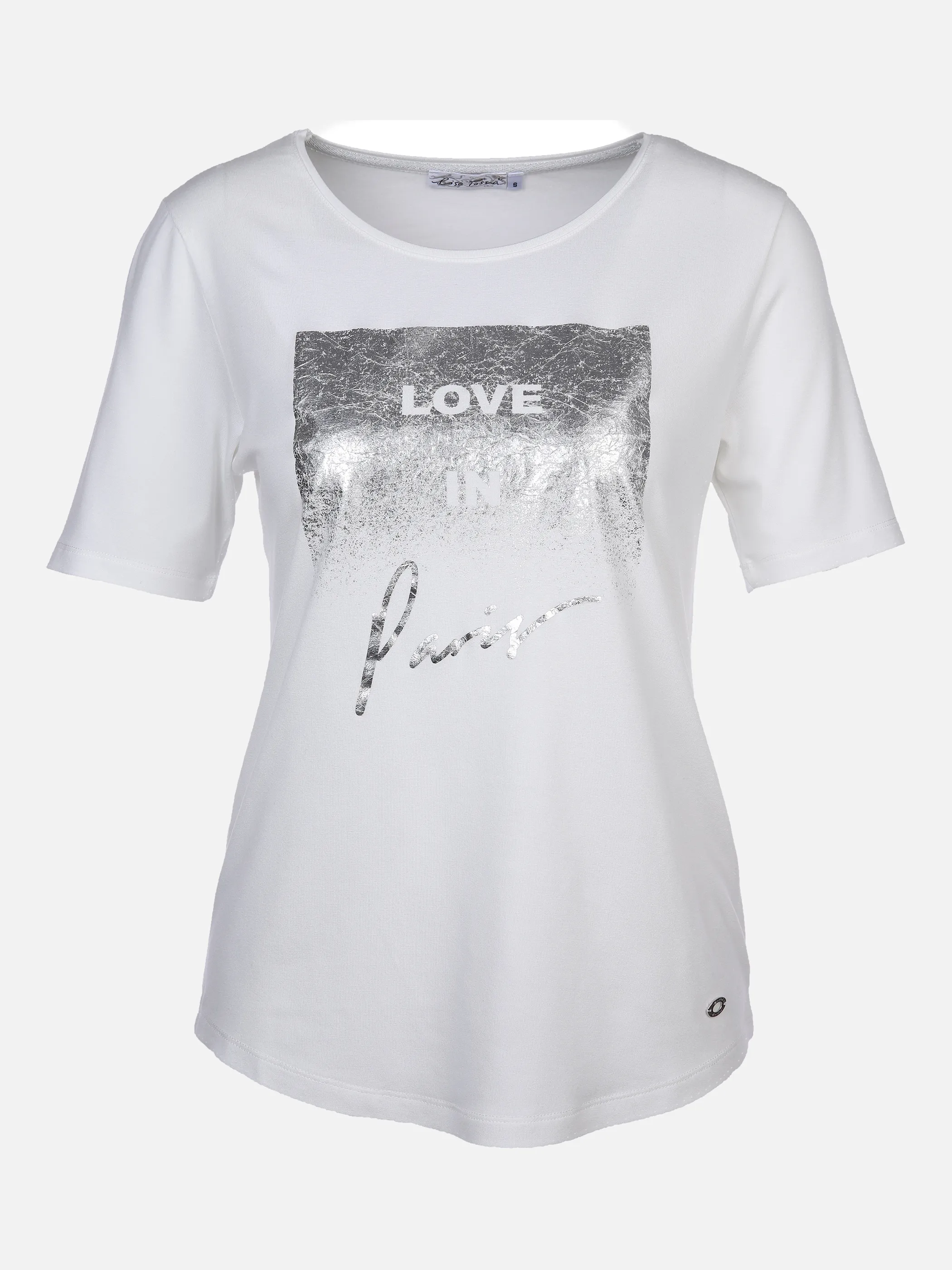 Lisa Tossa Da-T-Shirt mit Folienprint Weiß 877570 OFFWHITE 1
