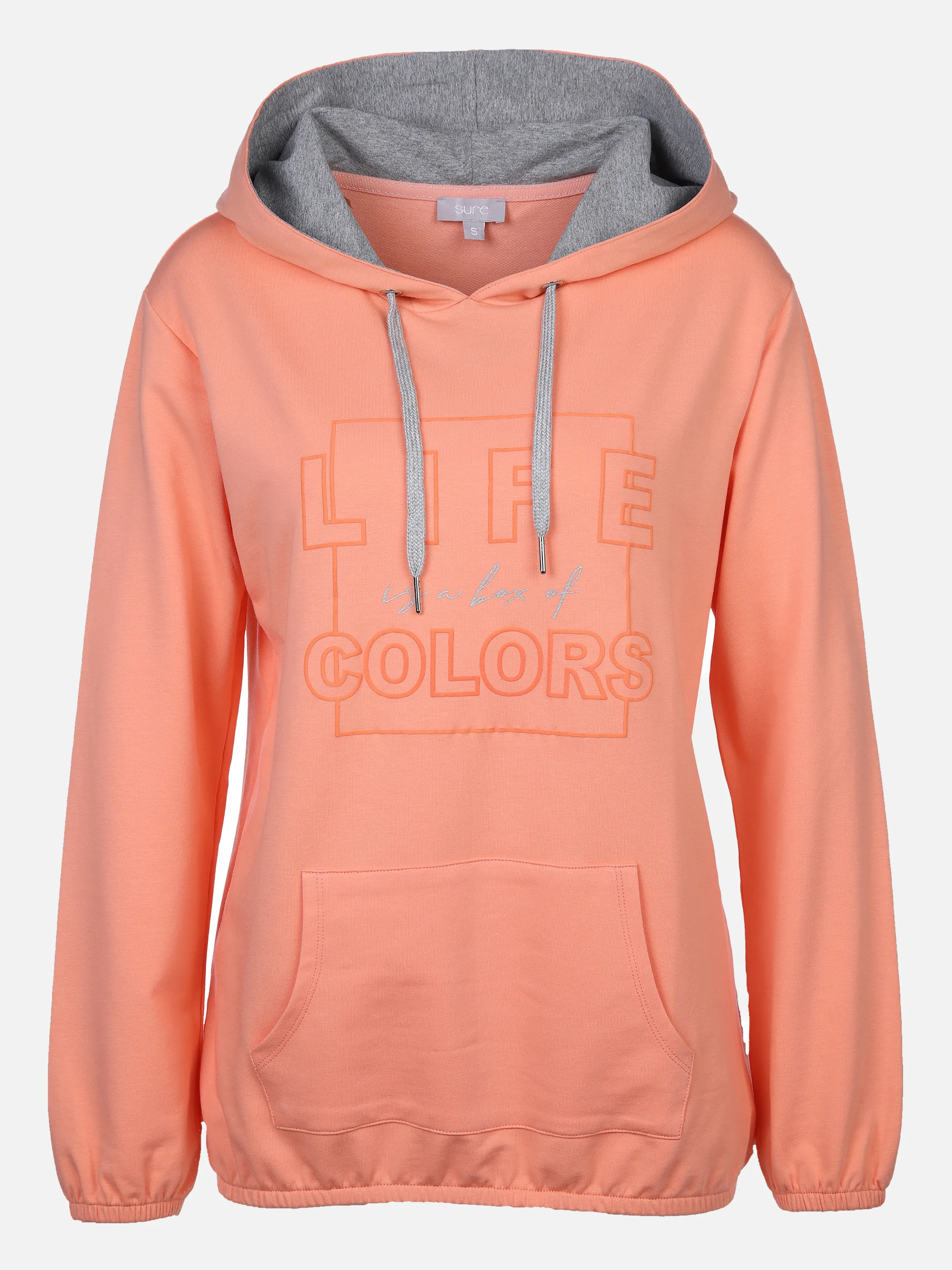 Sure Da-Kapuzensweatshirt m.Frontpr Orange 874335 PAPAYA/S 1