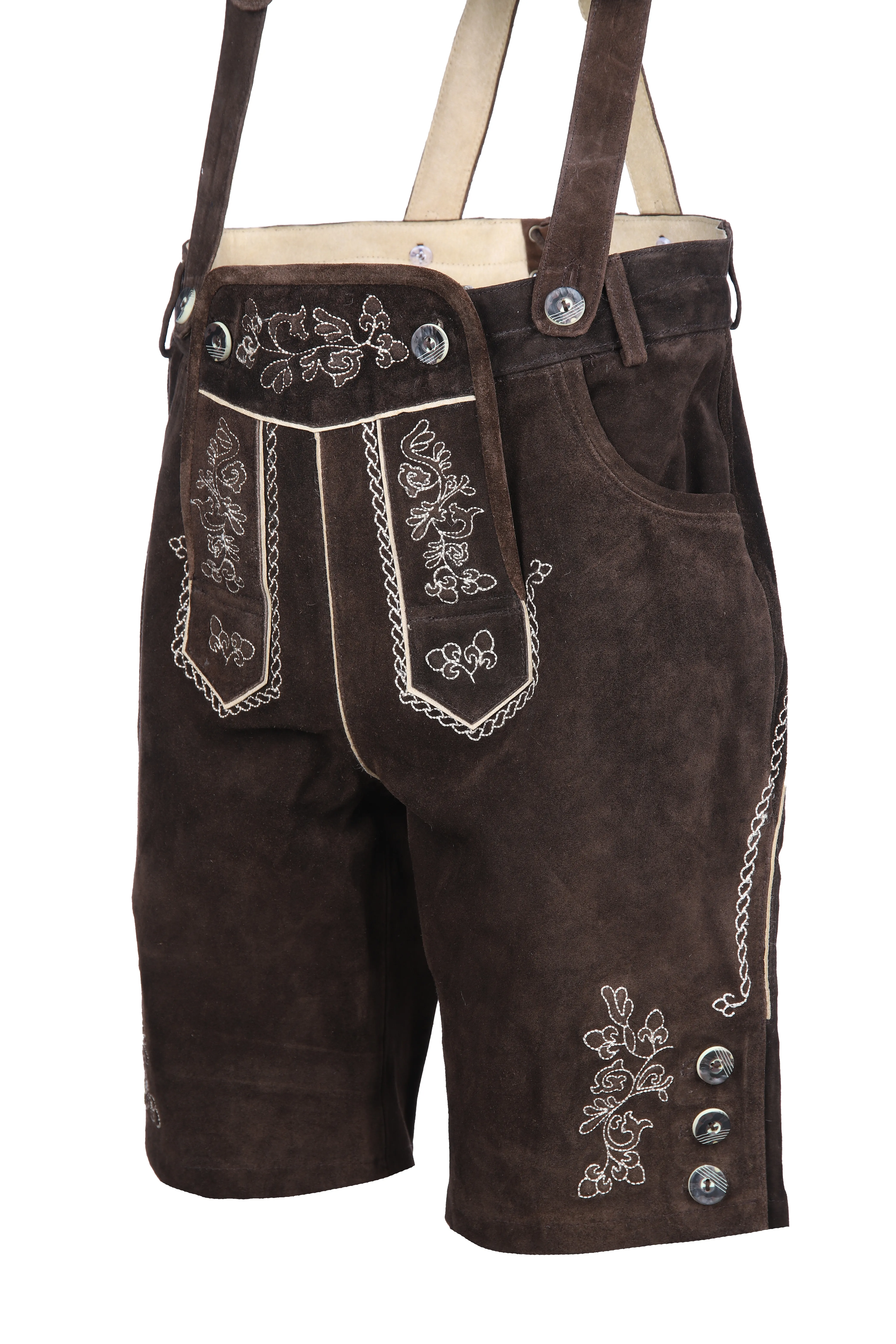 Brandl Tracht He. Echtleder-Trachtenhose m. Stickerei Braun 899361 BRAUN 3