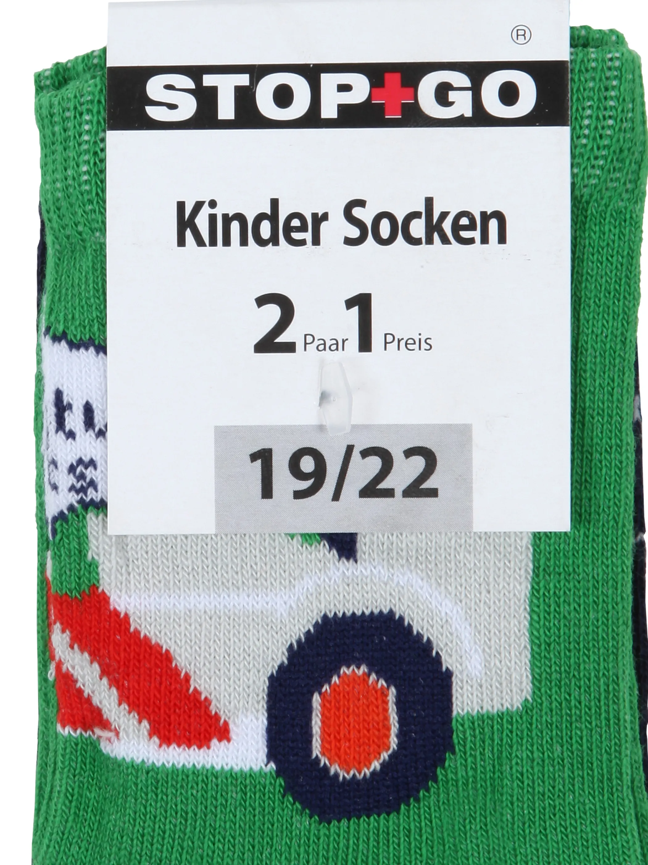 Stop + Go Mini Boys Socken 2er Pack Auto Grau 859397 GRAU/NAVY 3