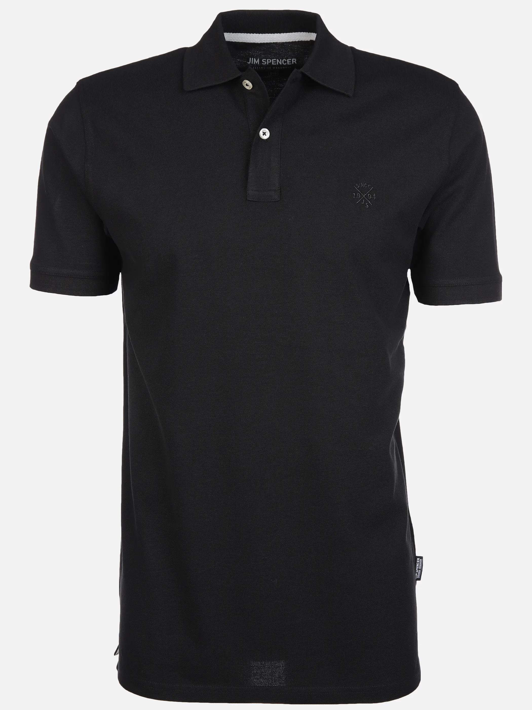 Jim Spencer He. Poloshirt 1/2 Arm uni basic Schwarz 890322 BLACK 1