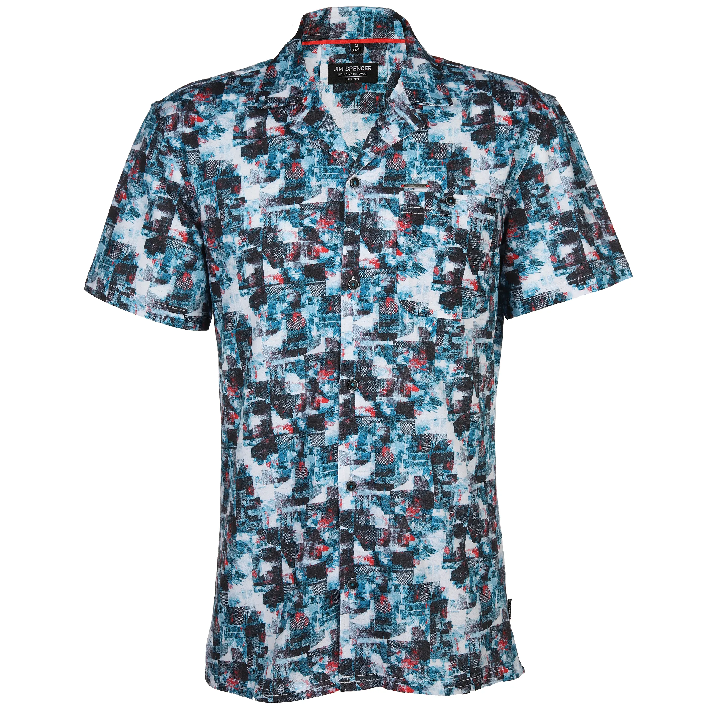 Jim Spencer He. Resorthemd 1/2 Arm Blau 874706 AQUA 1 Jim Spencer He. Resorthemd 1/2 Arm Blau 874706 AQUA 1