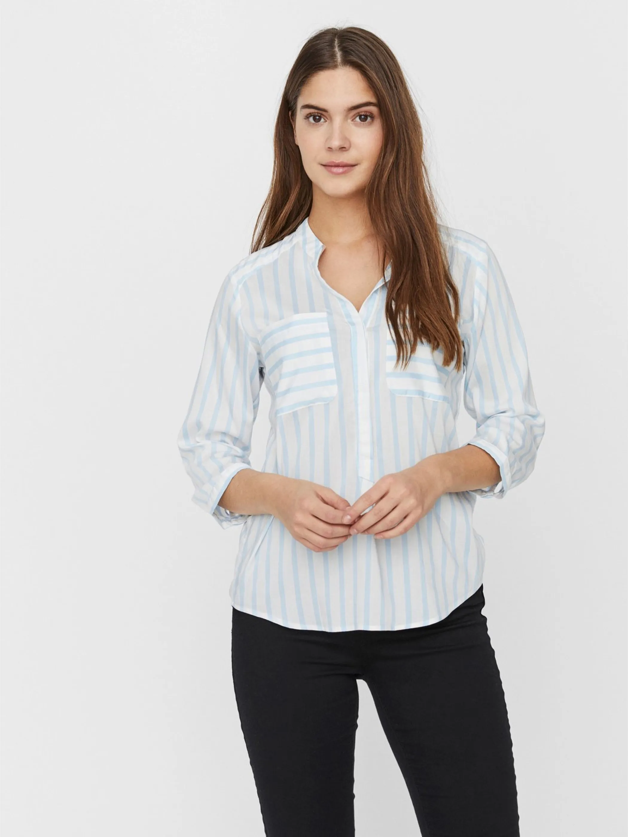 Vero Moda 10168581 VMERIKA STRIPE 3/4 SH Weiß 760046 175598028 4 Vero Moda 10168581 VMERIKA STRIPE 3/4 SH Weiß 760046 175598028 4