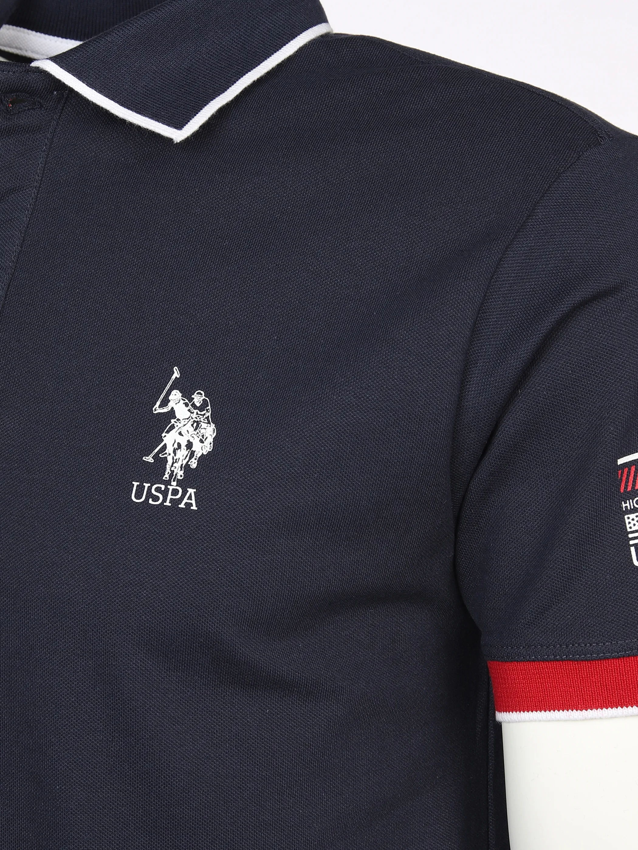 U.S. Polo Assn. He. Poloshirt 1/2 Arm Blau 881266 NAVY 3