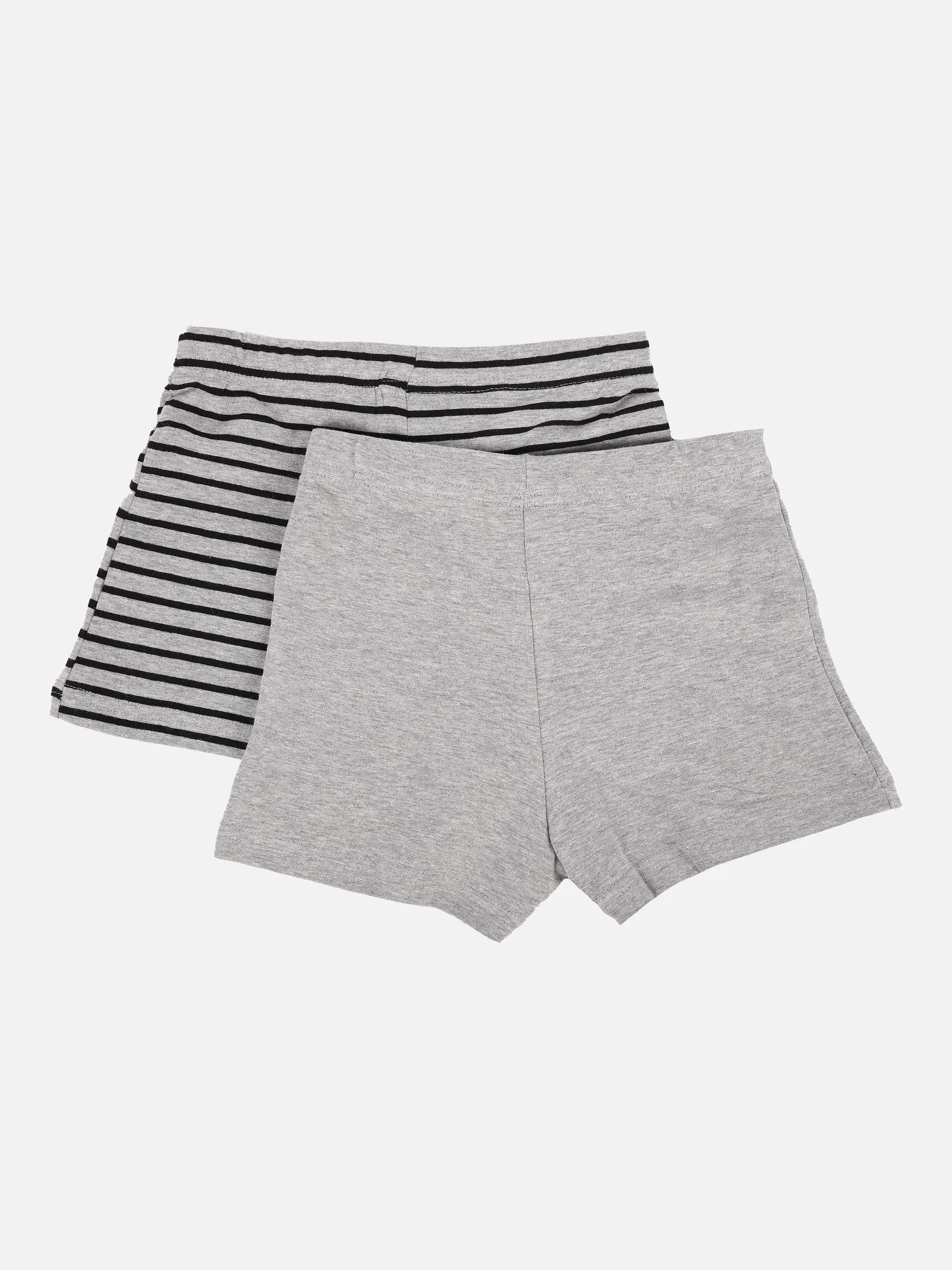Stop + Go Kn. Retro Shorts 2er Pack Schwarz 851058 GREY/BLACK 2 Stop + Go Kn. Retro Shorts 2er Pack Schwarz 851058 GREY/BLACK 2