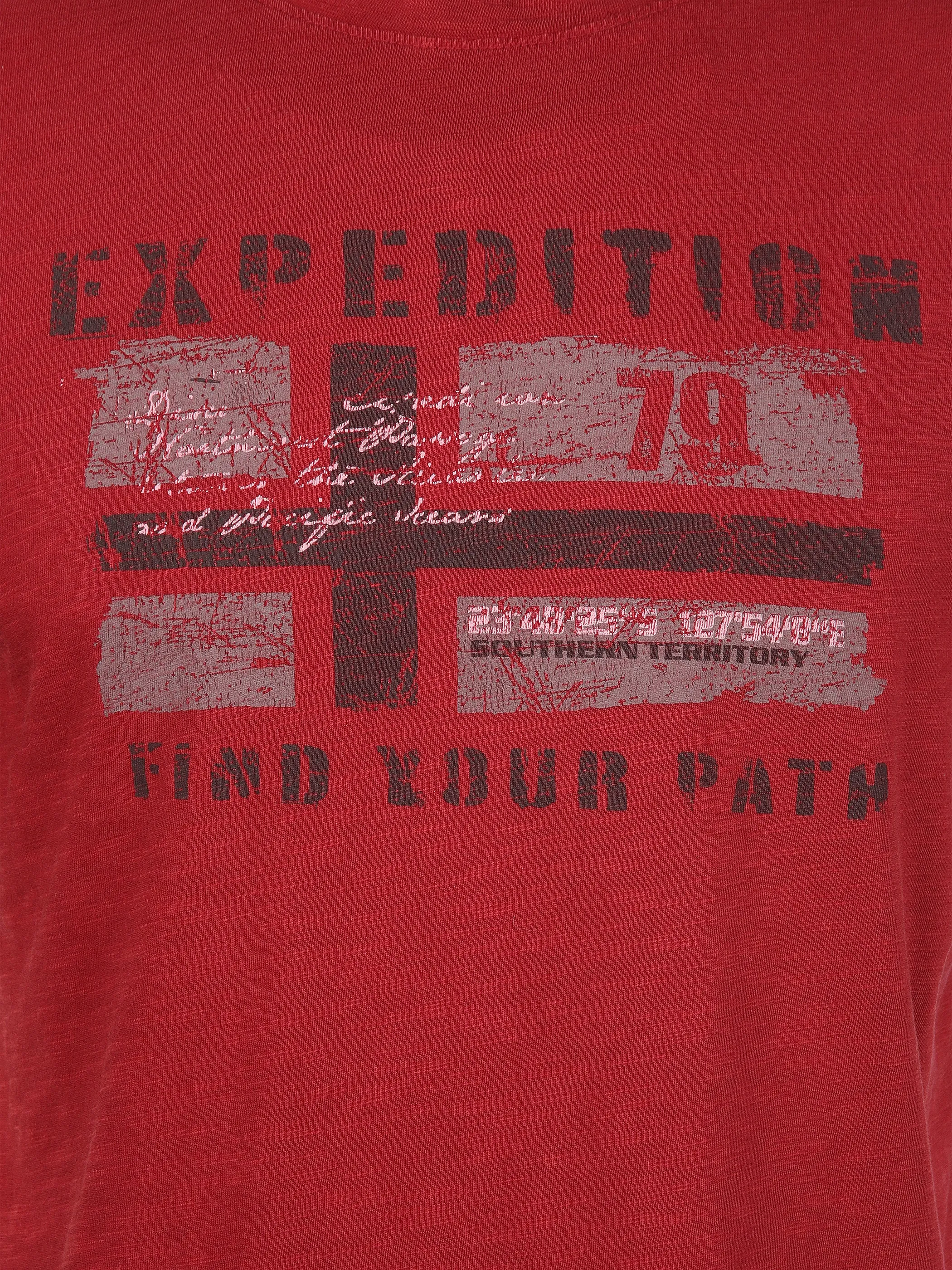 Southern Territory He. T-Shirt 1/2 Arm Logo oilwash Rot 905105 DK RED 3