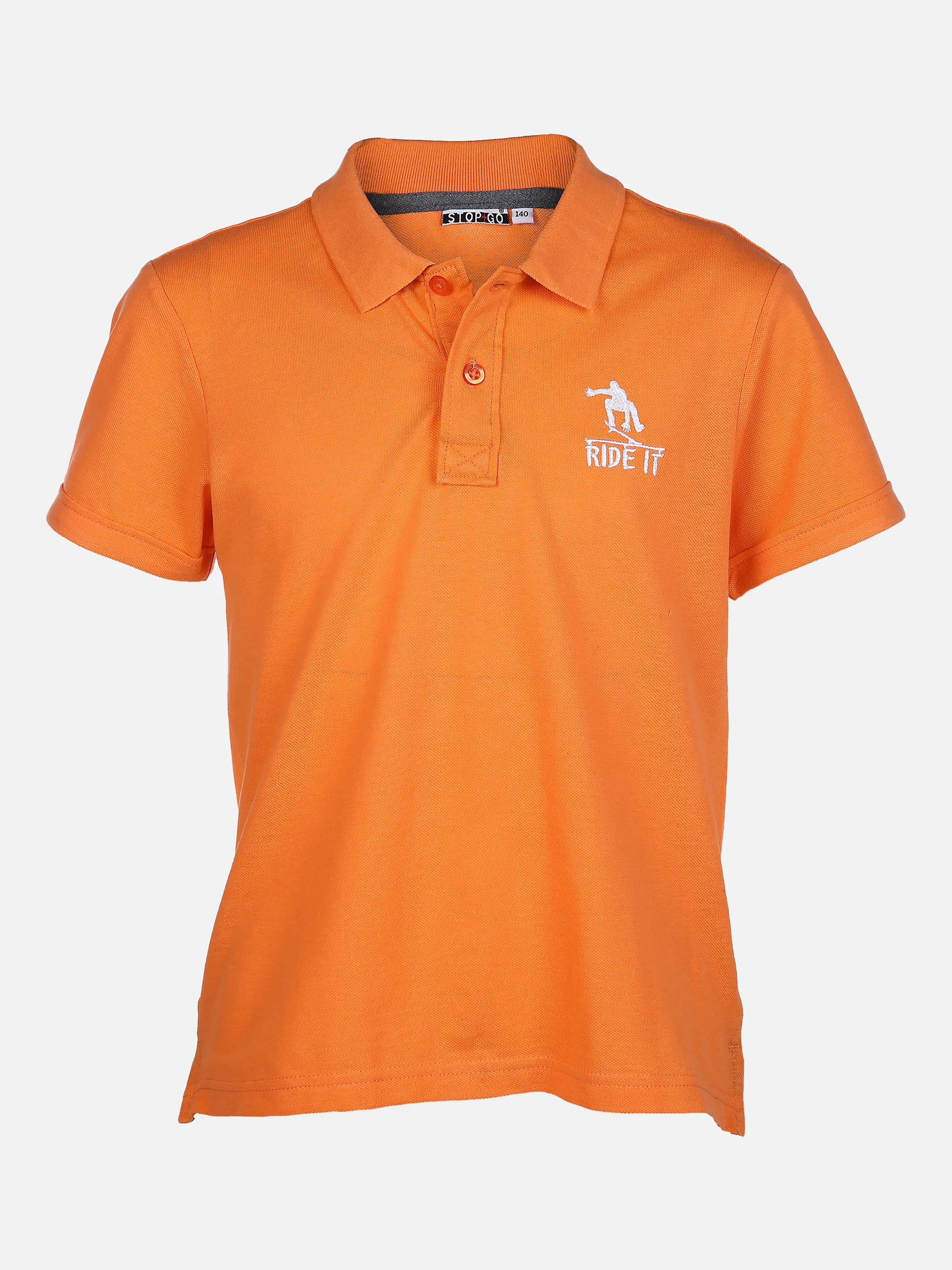 Stop + Go TB Poloshirt 1/4 Arm in orange Orange 851642 ORANGE 1