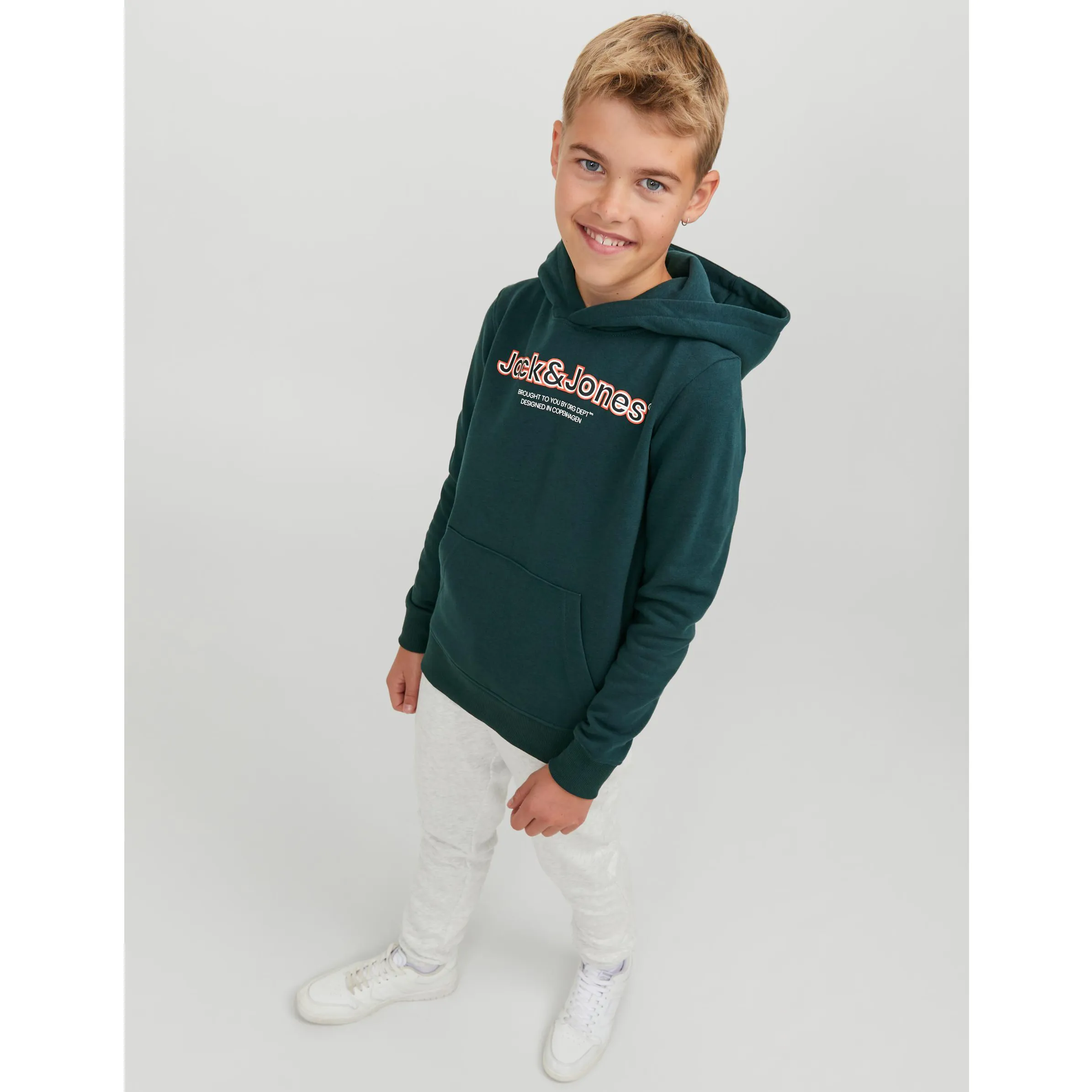 Jack&Jones Junior 12247614 JORLAKEWOOD SWEAT HOO Grün 886100 283238001 4