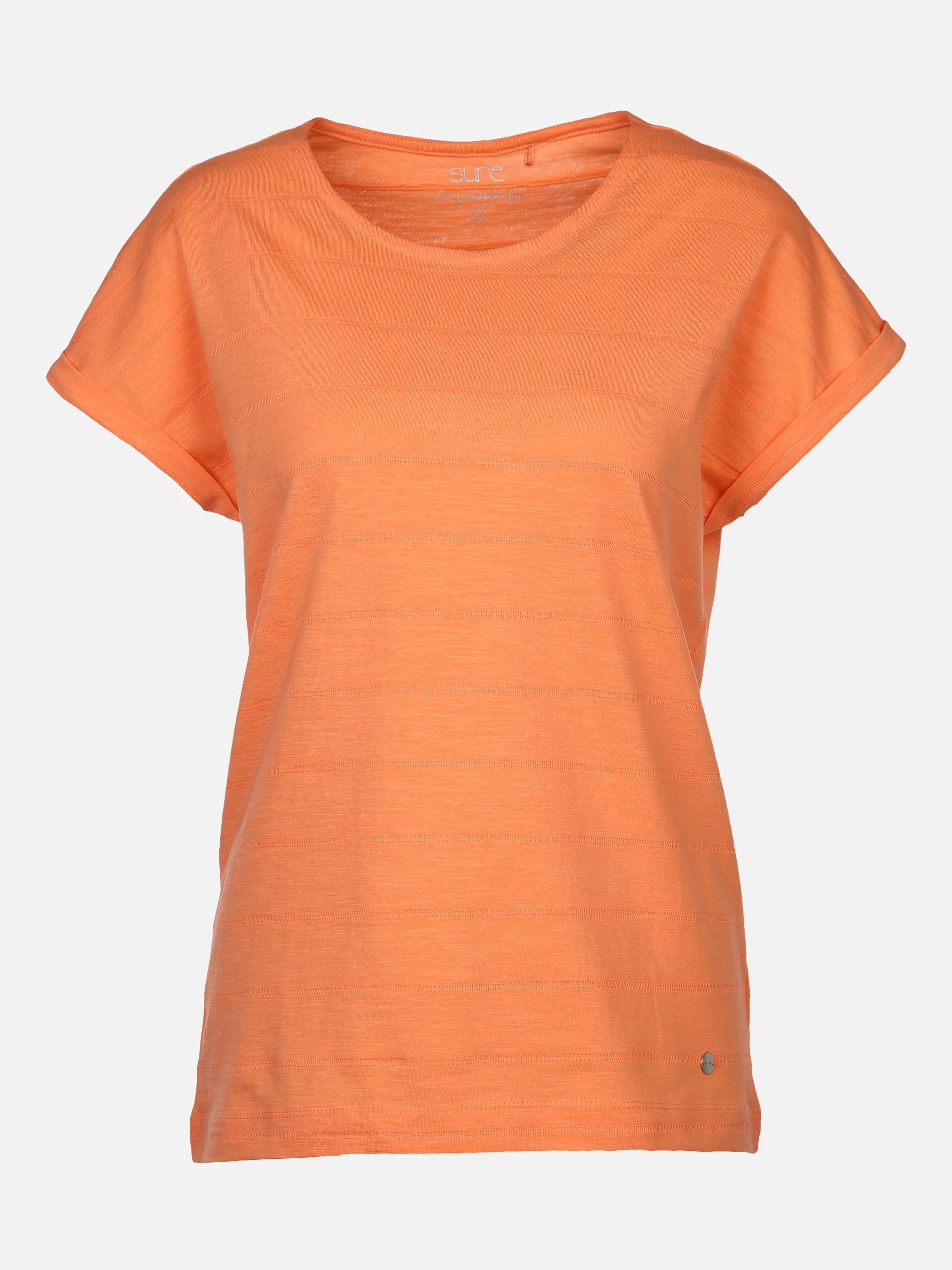 Sure Da-Strukturshirt m.Rundhals Orange 873330 MELONE 1