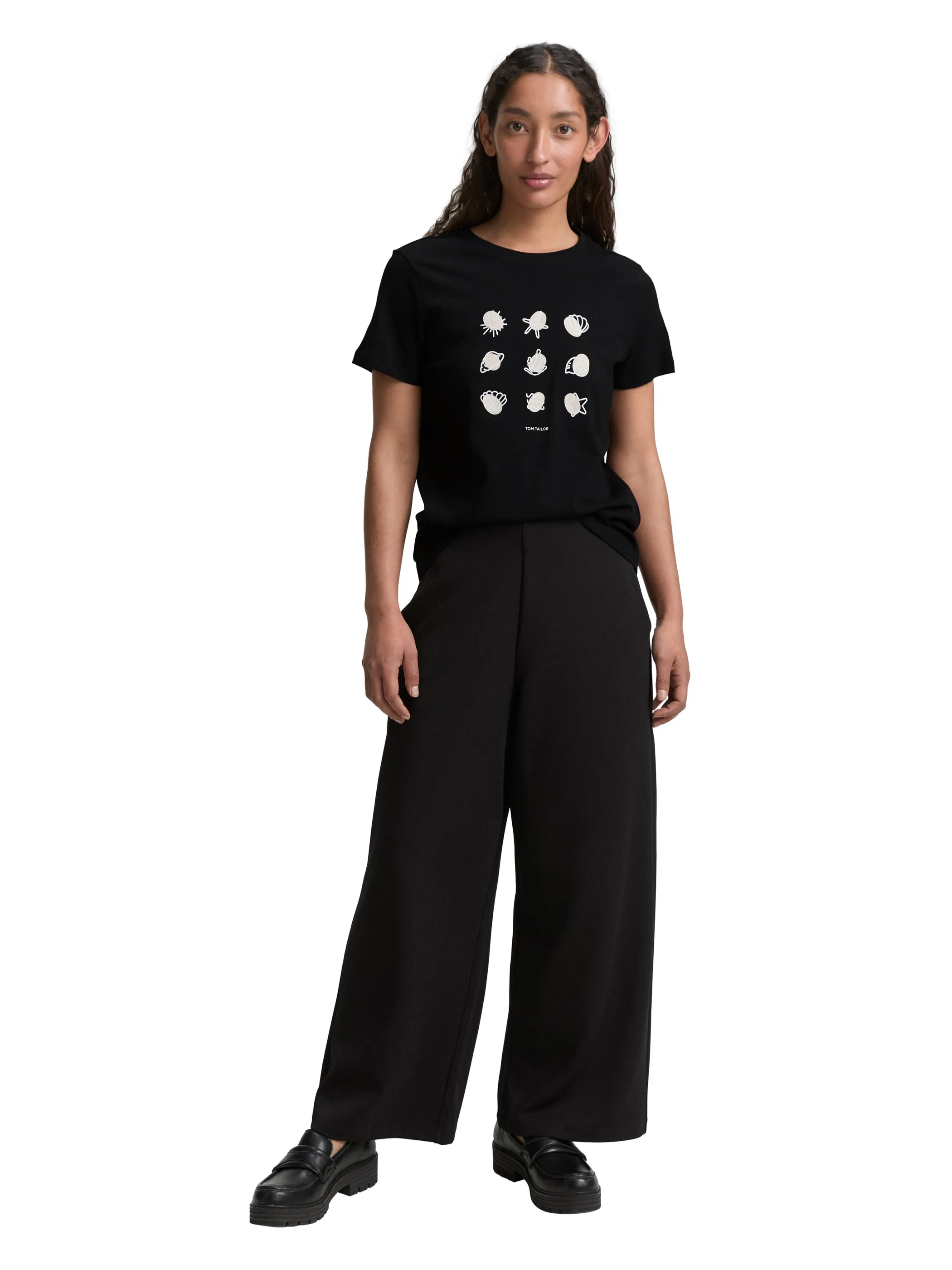 Tom Tailor 1046437 T-shirt basic with print Schwarz 910035 14482 4