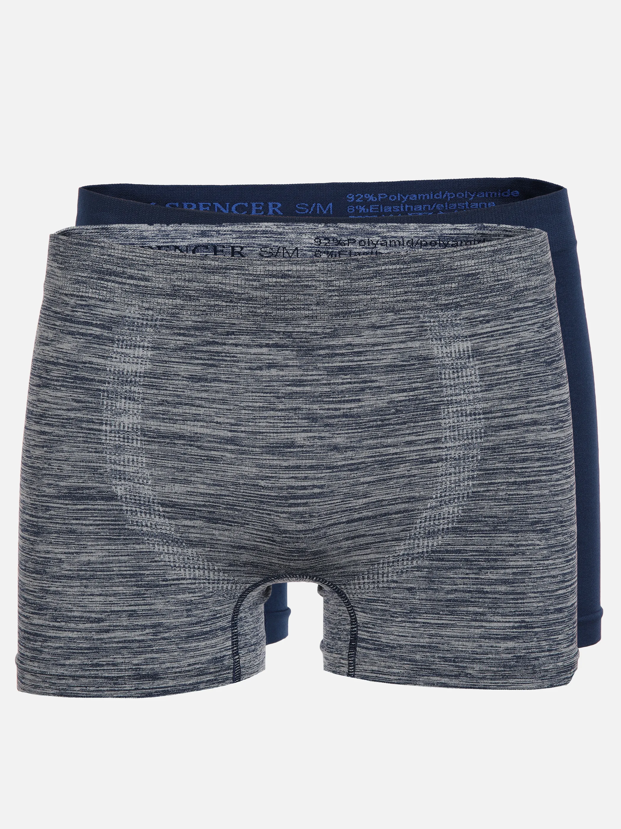 Jim Spencer He. Pants Seamless 2er Pack Blau 891604 NAVY/MEL 1