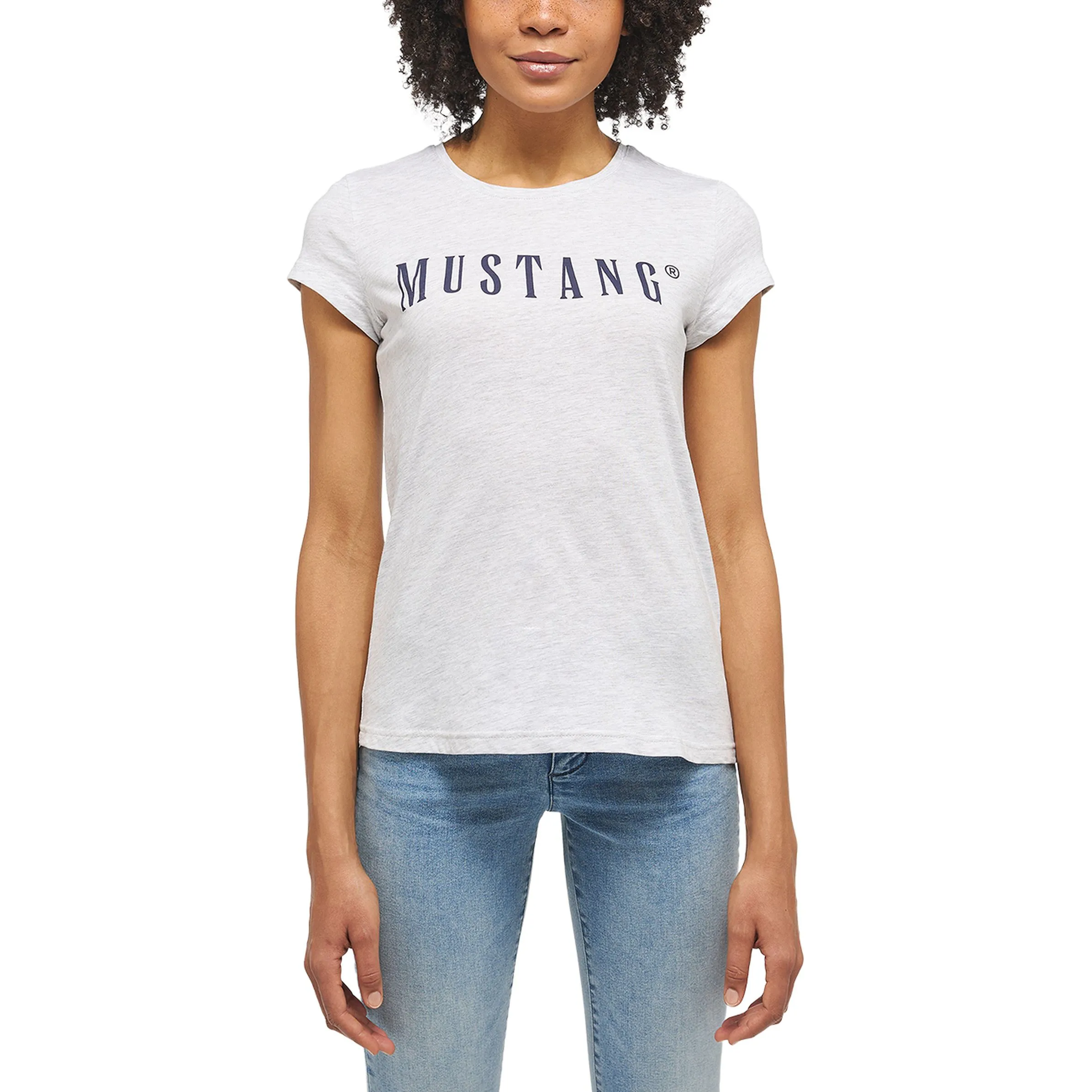 Mustang 1013222 STYLE ALINA C LOGO TEE Grau 874823 4141 4