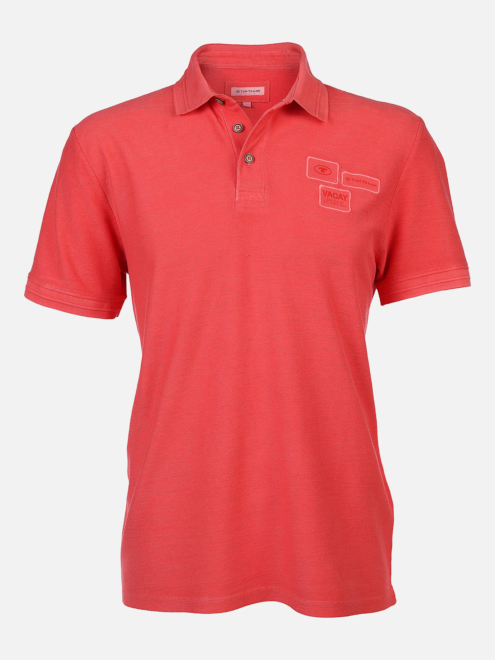 Tom Tailor 1031612 washed polo with detai Rot 865782 10524 1