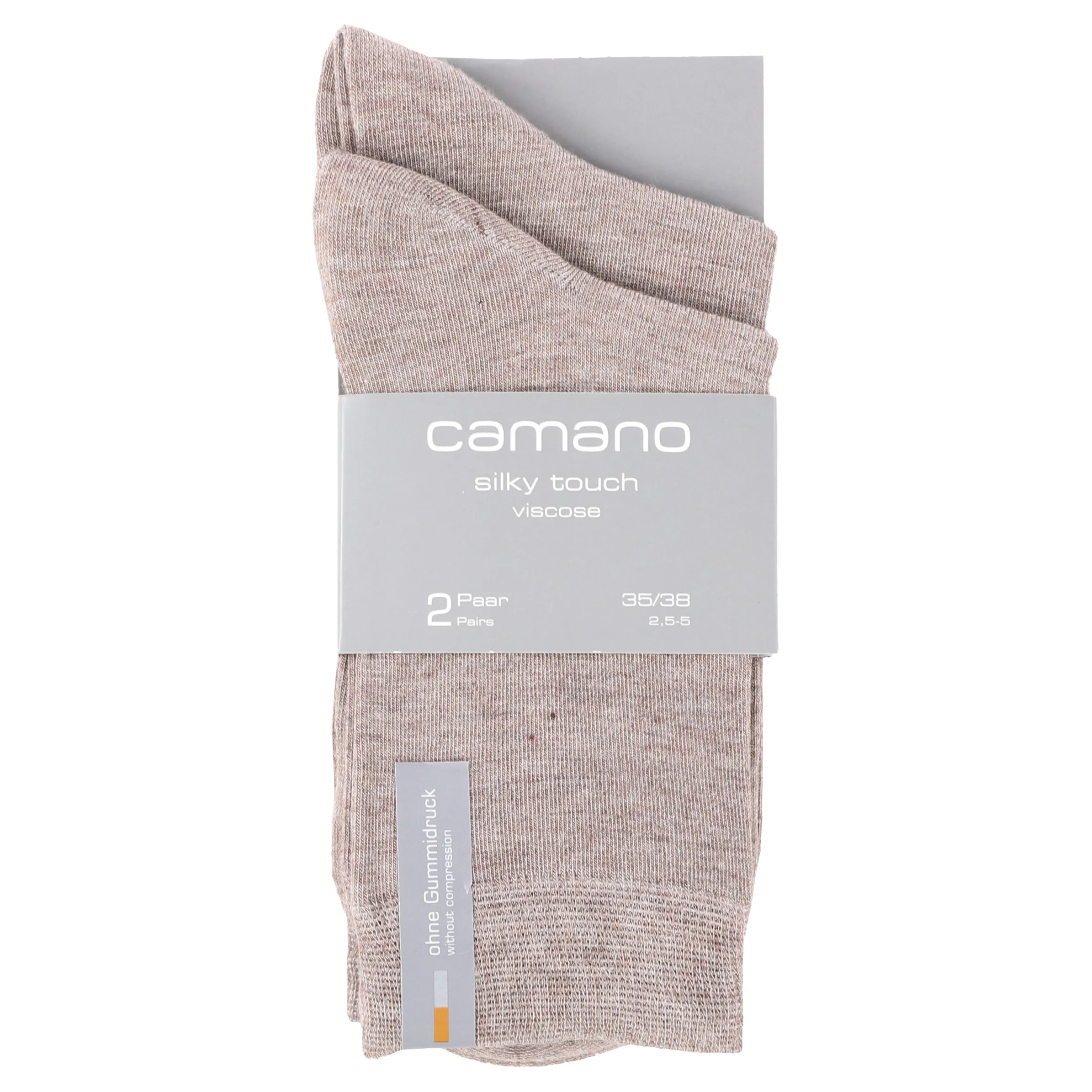 Camano 000003514 Da-Socken silky f 2P Braun 861930 8500 3
