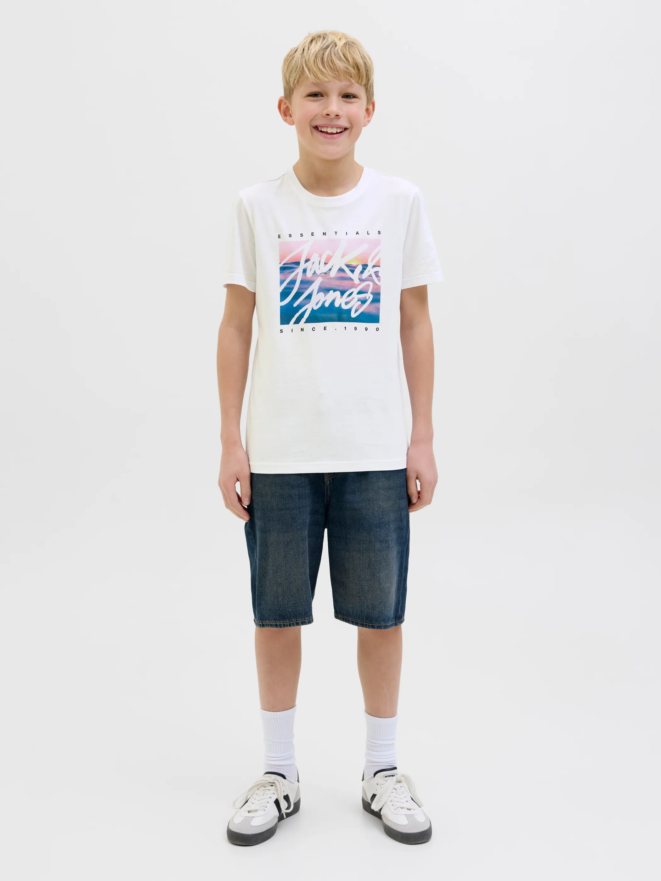 Jack&Jones Junior 12269809 JJCOLTON PHOTOPRINT T Weiß 907285 178074 2
