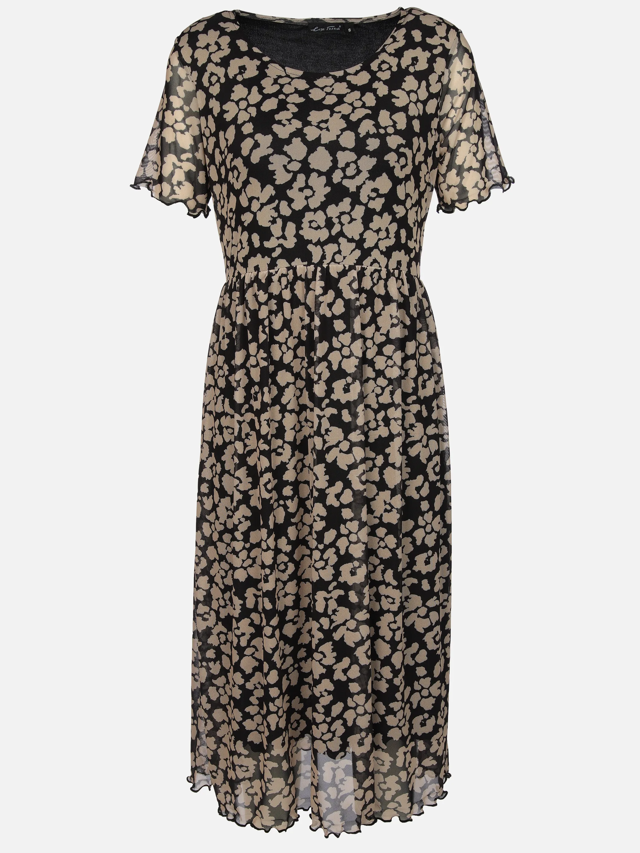 Lisa Tossa Da-Meshkleid m. Alloverprint Schwarz 894656 SWOAK 1